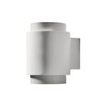 Syme wall light, white, round, Ø 11 cm, plaster, GX53