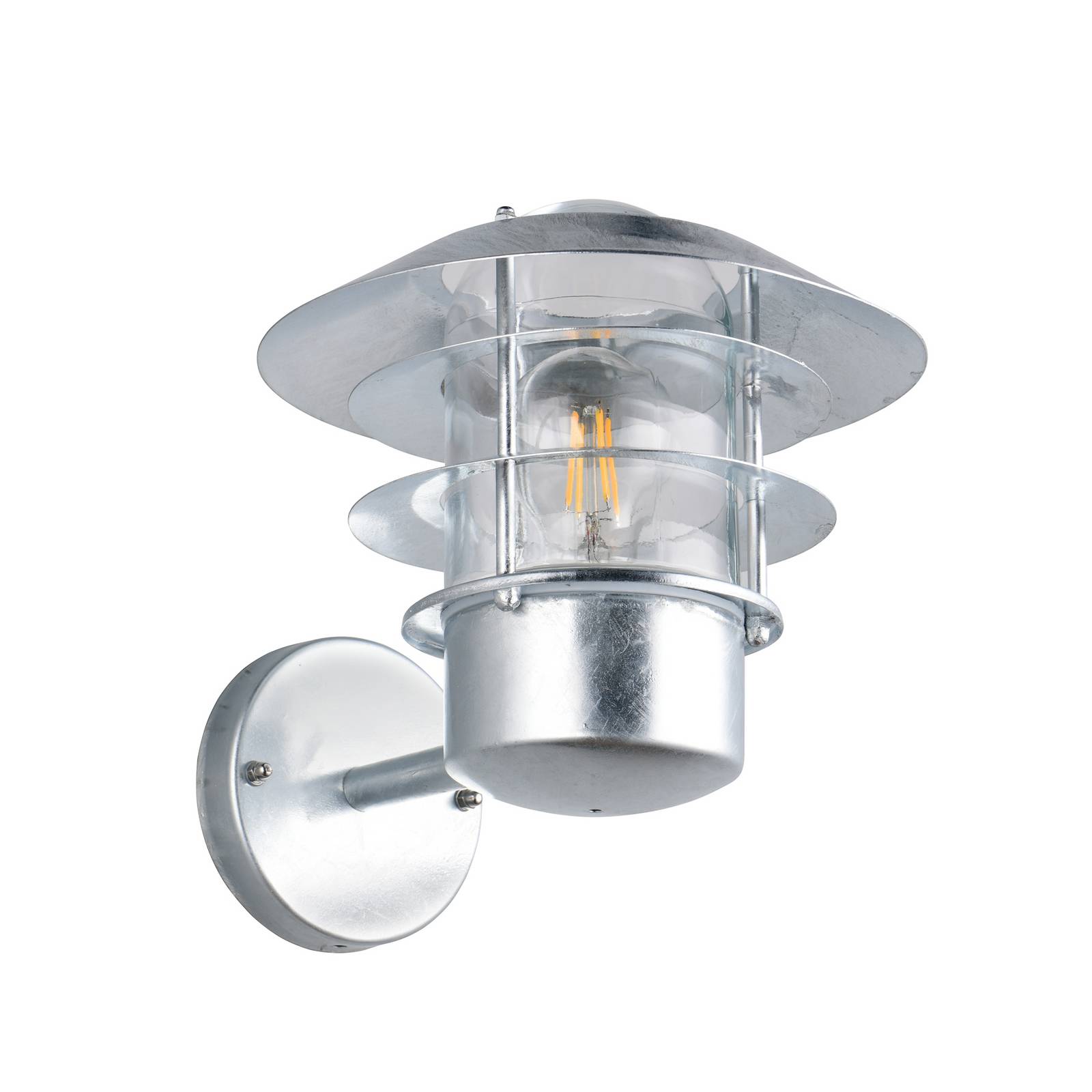 Außenwandlampe Ruvuuma zinkfarben Ø 22 cm aufwärts gerichtet
