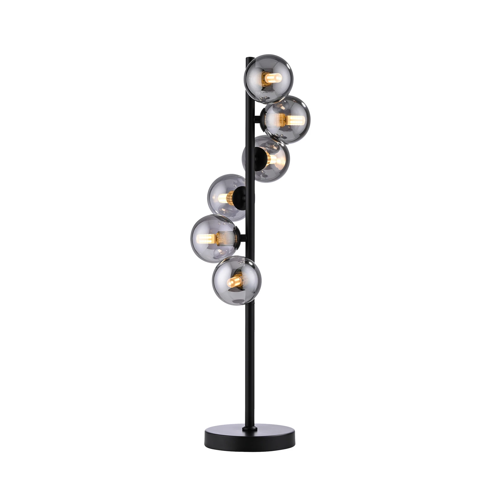 Schöner Wohnen stolová lampa Dubai, dymové sklo, 6-pl., G9