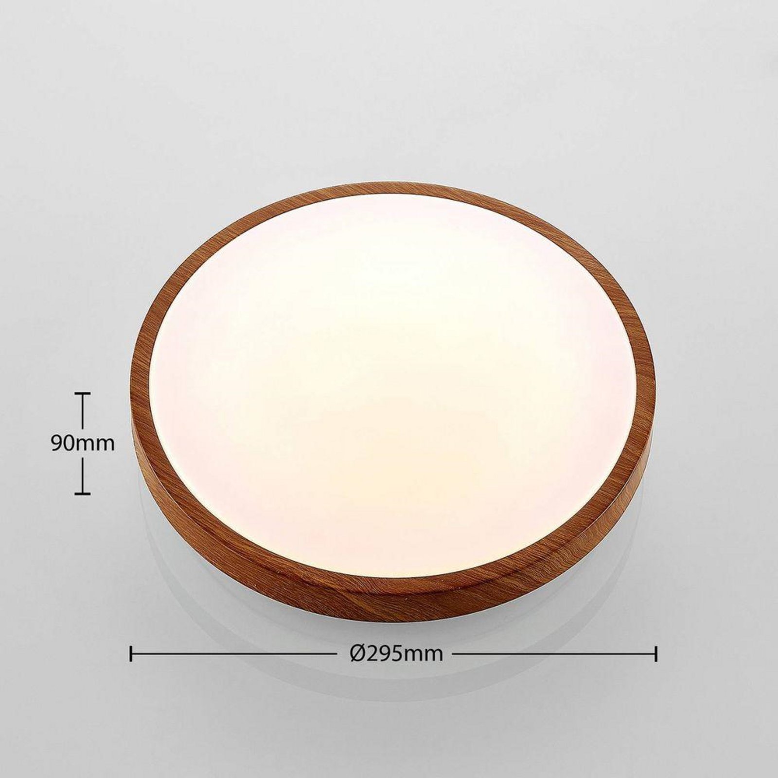 Mendosa Ceiling Lamp Wood/White - Lindby