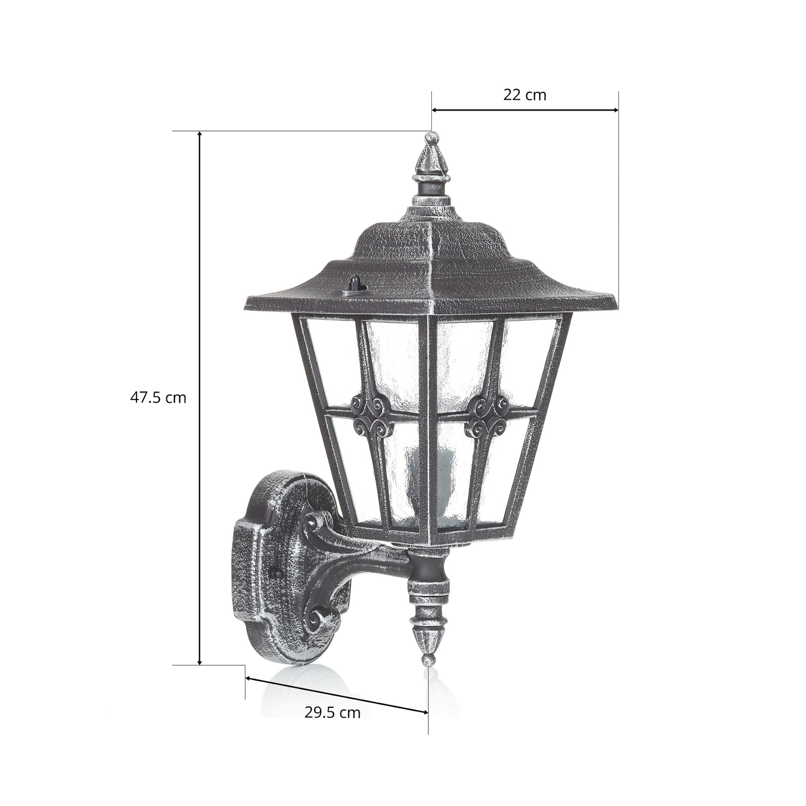 Interesująca zewnętrzna lampa ścienna 763 S