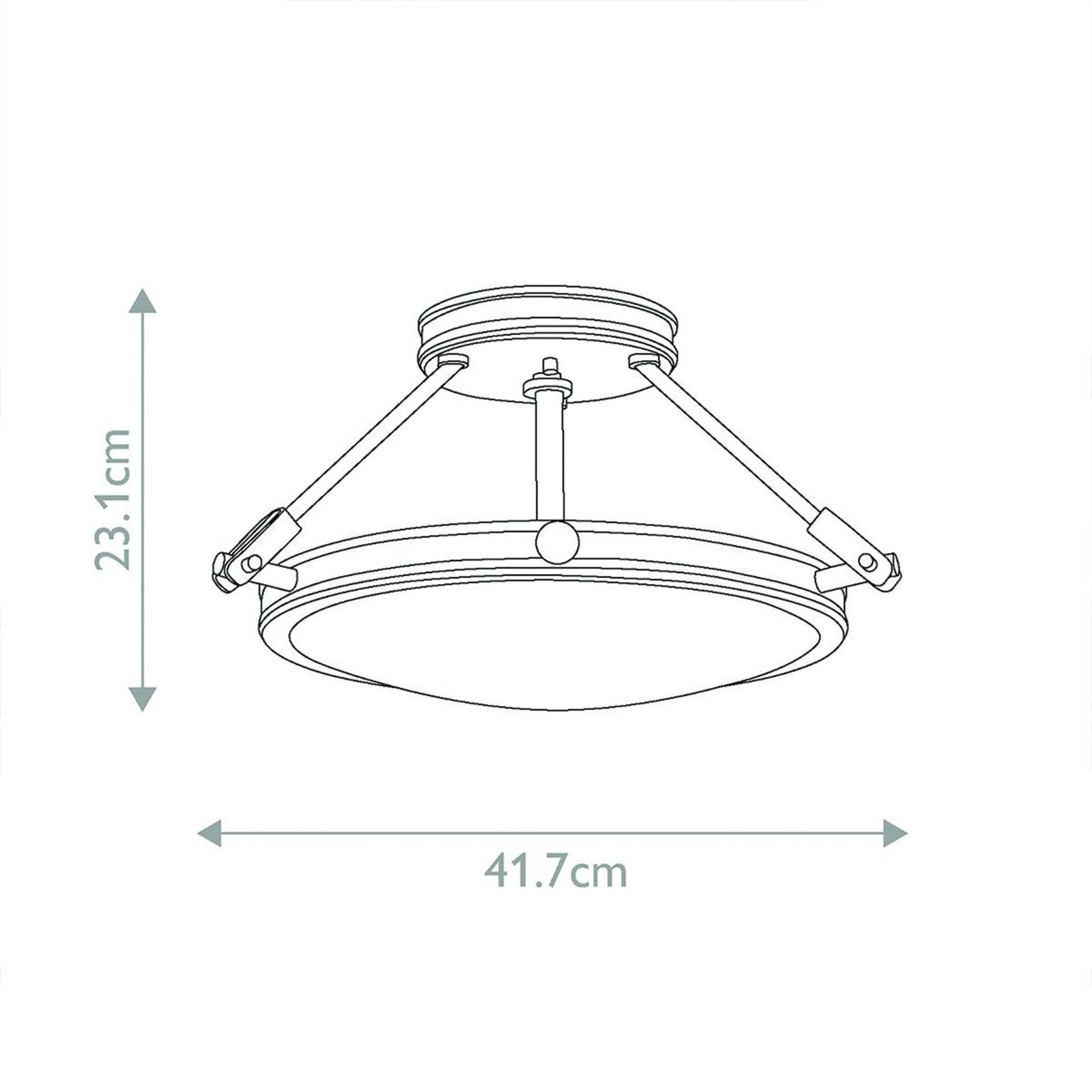 Lampa sufitowa Collier, czarna, Ø 41,7 cm, stal,  szkło, E14