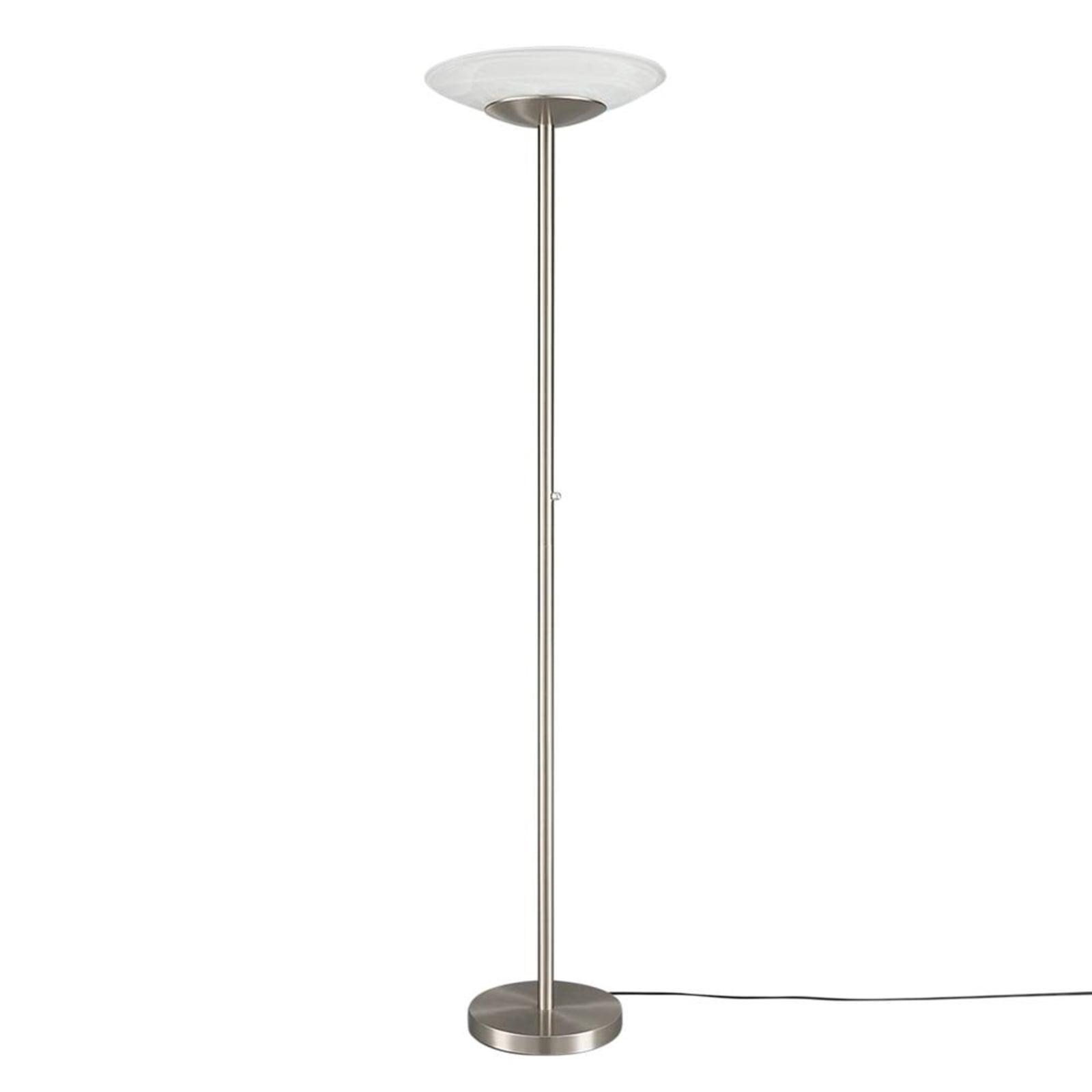 Lampa stojąca LED Lindby Ragna, nikiel, metal, ściemniany Lampa stojąca LED Lindby Ragna, nikiel, metal, ściemniany