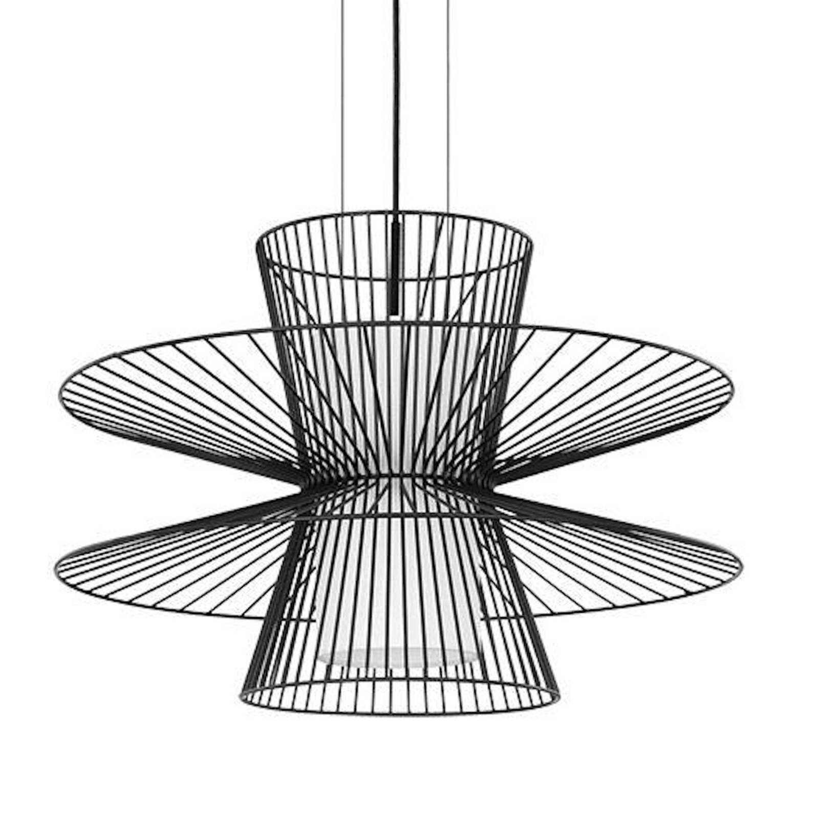 Függő lámpa Dulverton ketrecbúrával Ø 58 cm