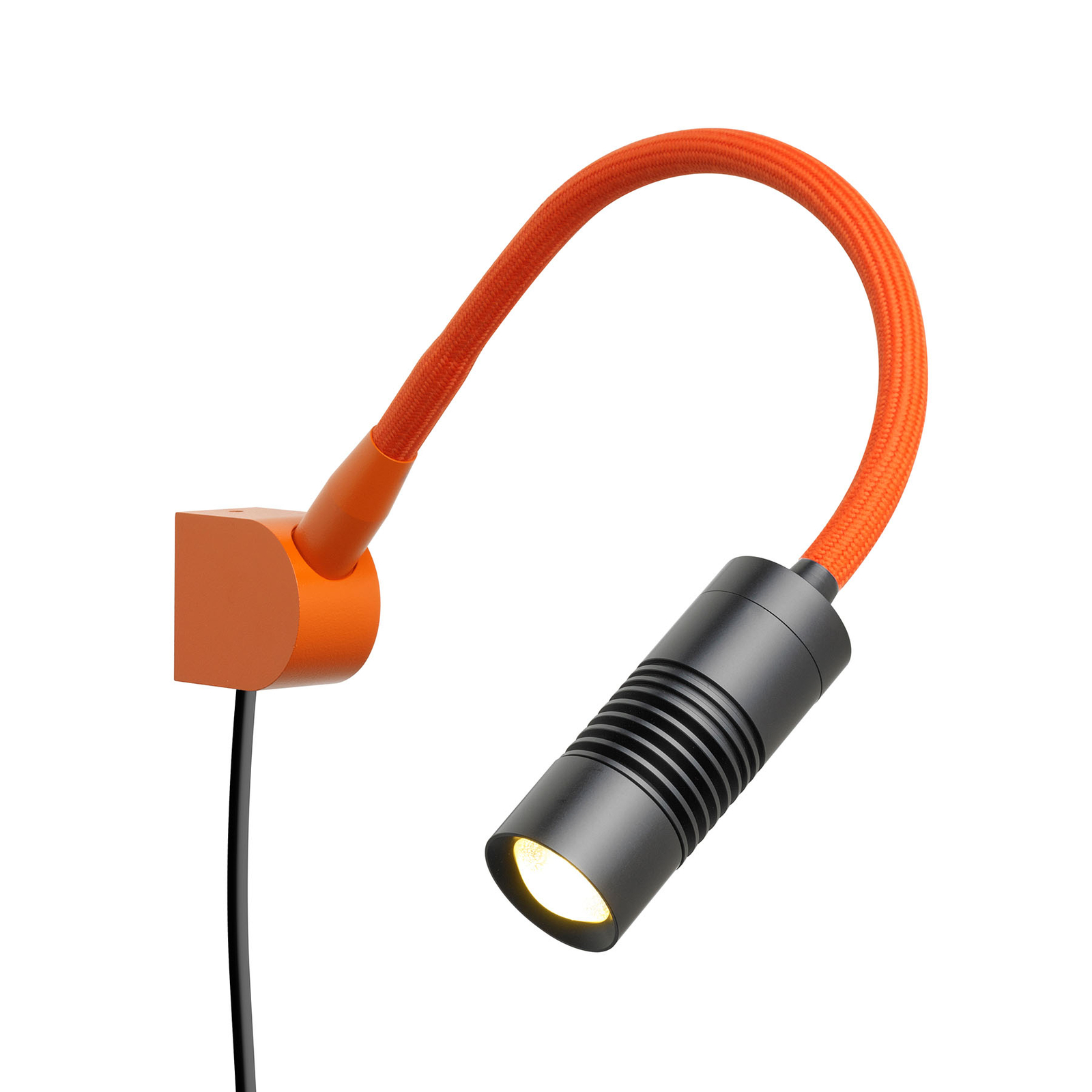 Oligo OLIGO A little bit colour plug black/orange, for Living / Dining Room, metal, glass, 9 W, energy efficiency: A
