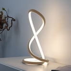Candeeiro de mesa LED Twist de Paul Neuhaus, cor areia, altura 42 cm