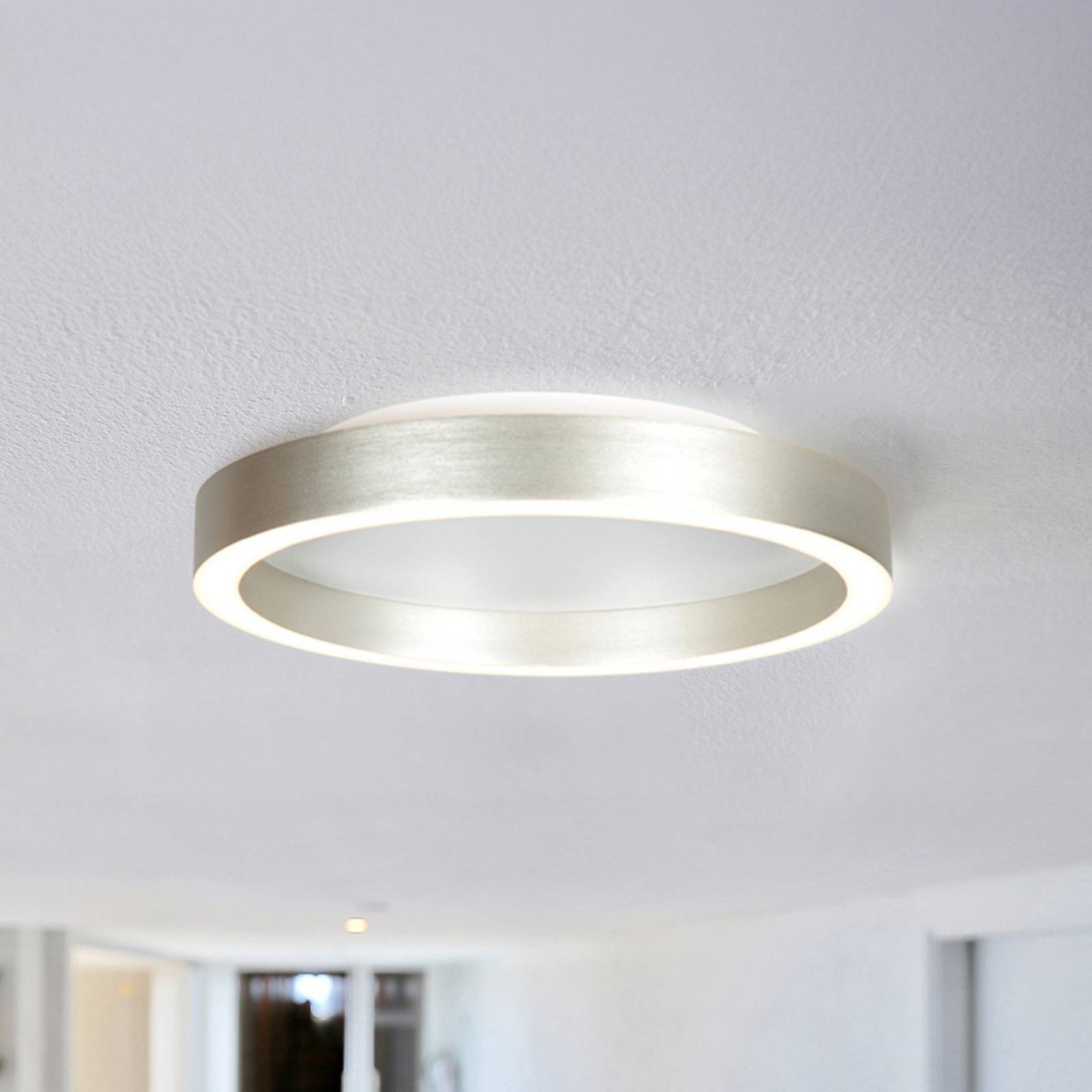 LED-Deckenlampe Ringlux stahlgrau, Ø 30 cm, Metall, 2.700 K günstig online kaufen
