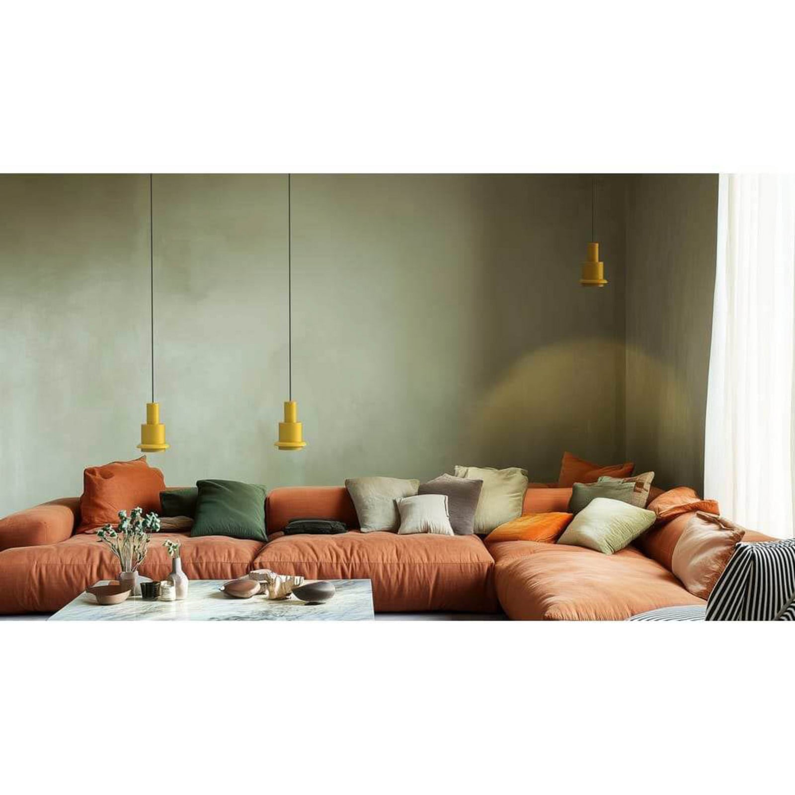 Chaumont Pendelleuchte Ø19xH28 Yellow/Yellow DCW - Wohnzimmer - Metall