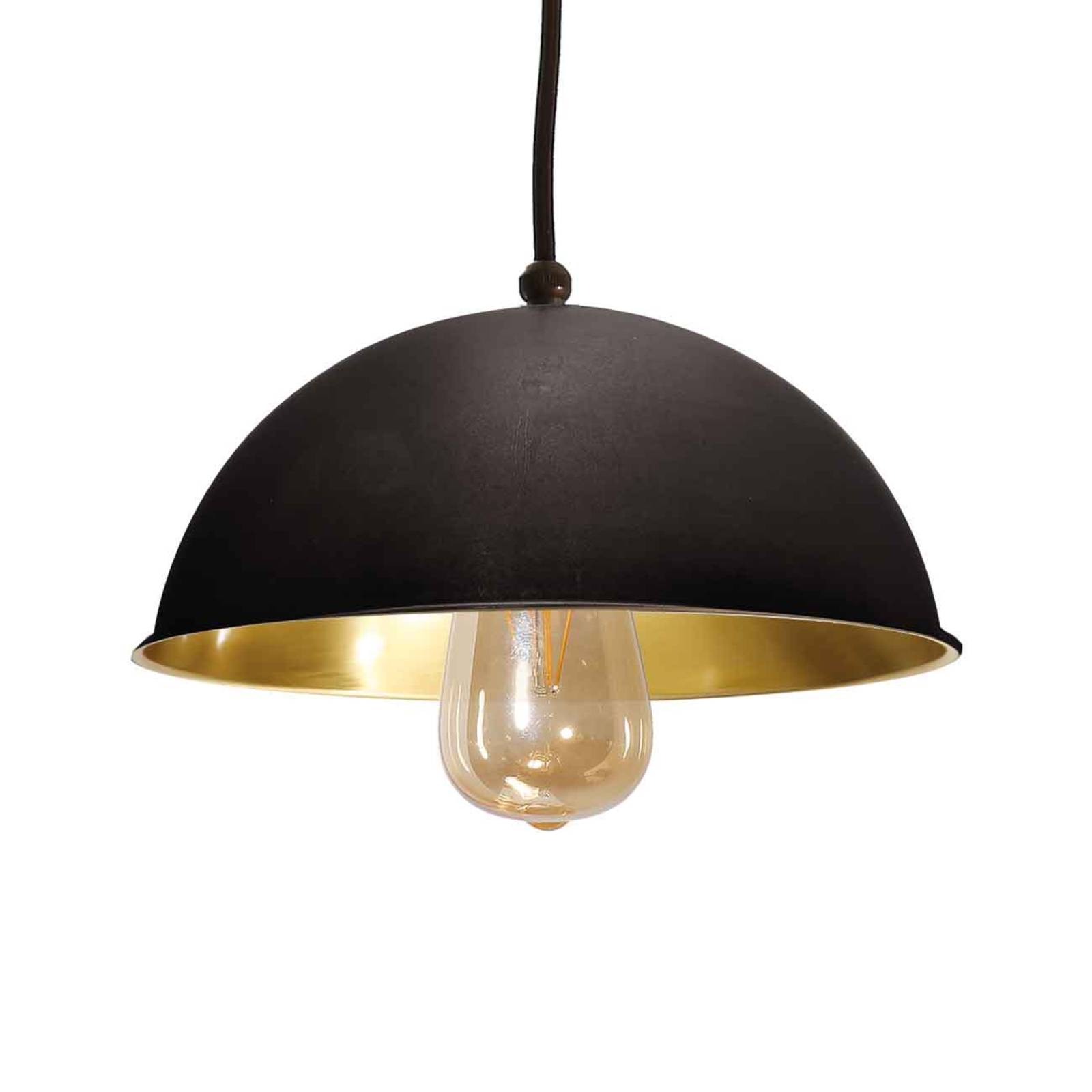 Moretti Luce Suspension Circle décentrée 1 lampe laiton bruni