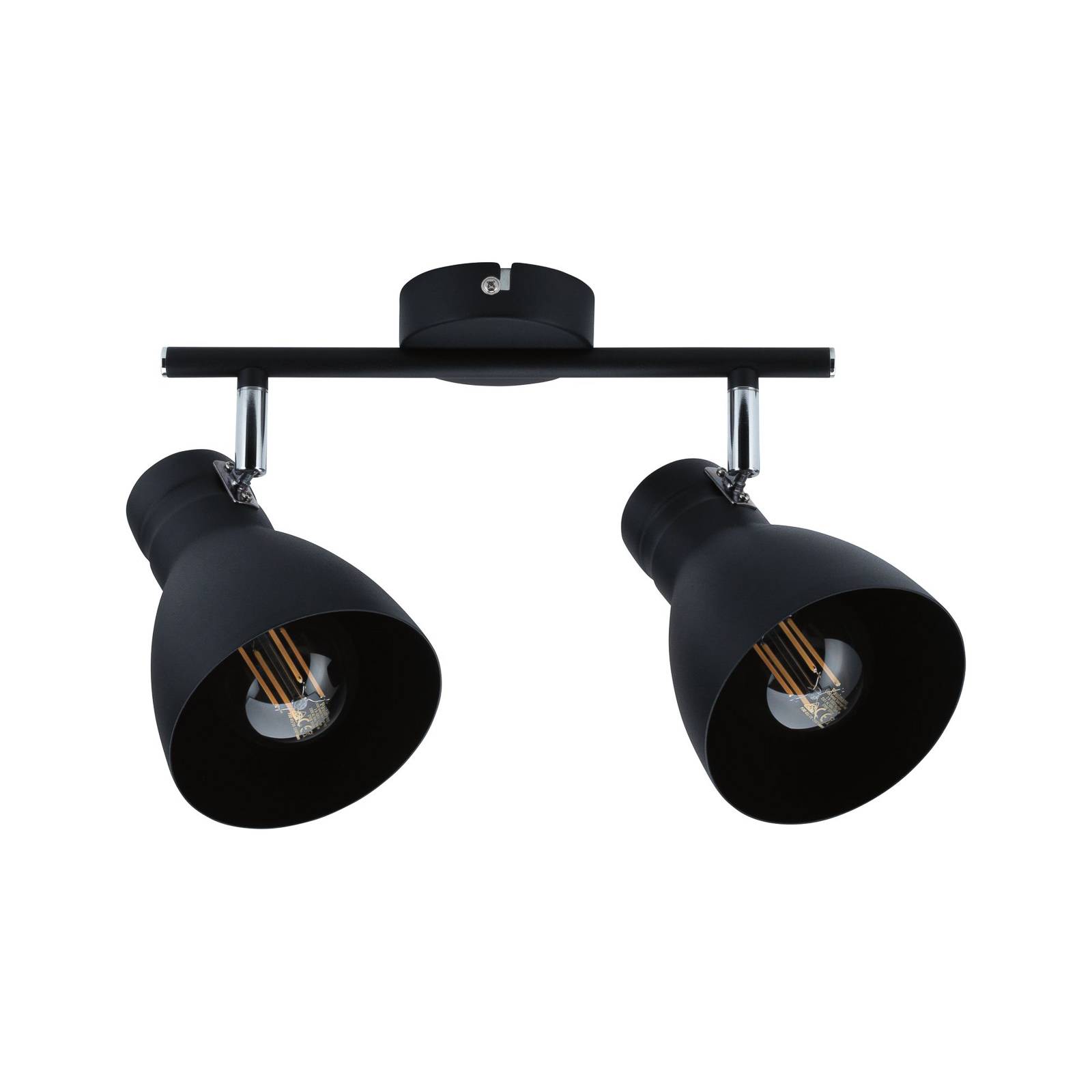 Paulmann Davy lampa sufitowa, czarna, 2-punktowa