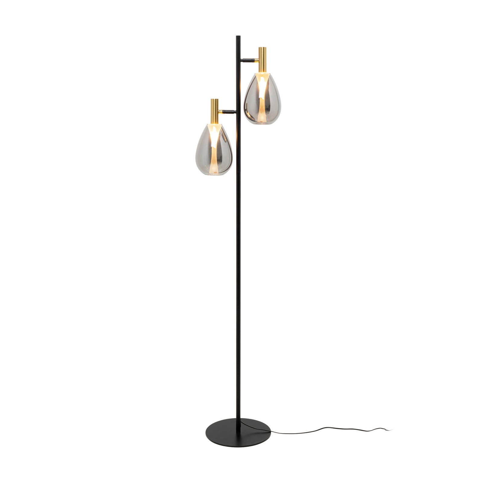KARE gulvlampe Fari, grå, glas, højde 164 cm, 2 lyskilder, G9