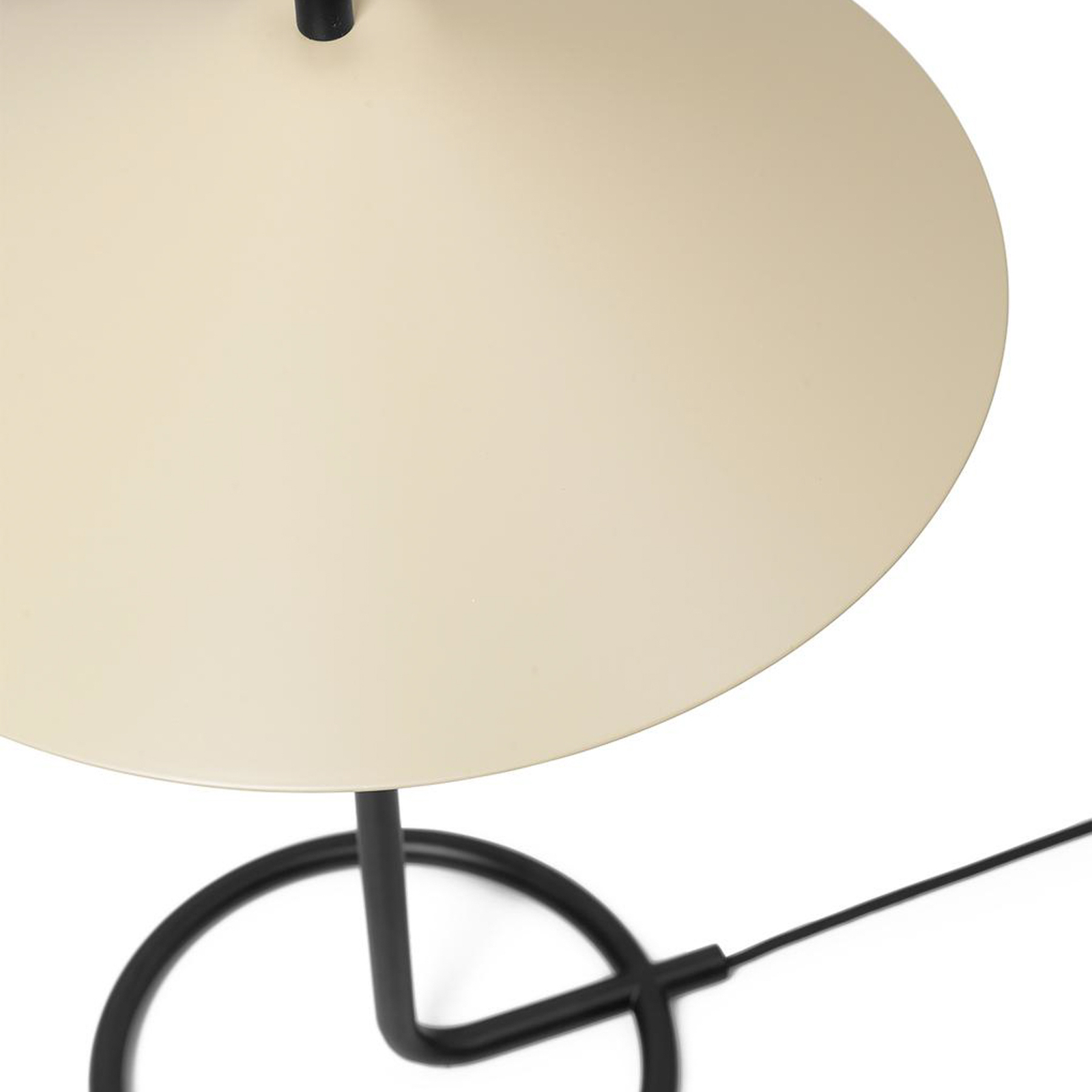 ferm LIVING Filo table lamp, beige, round, iron, 43 cm