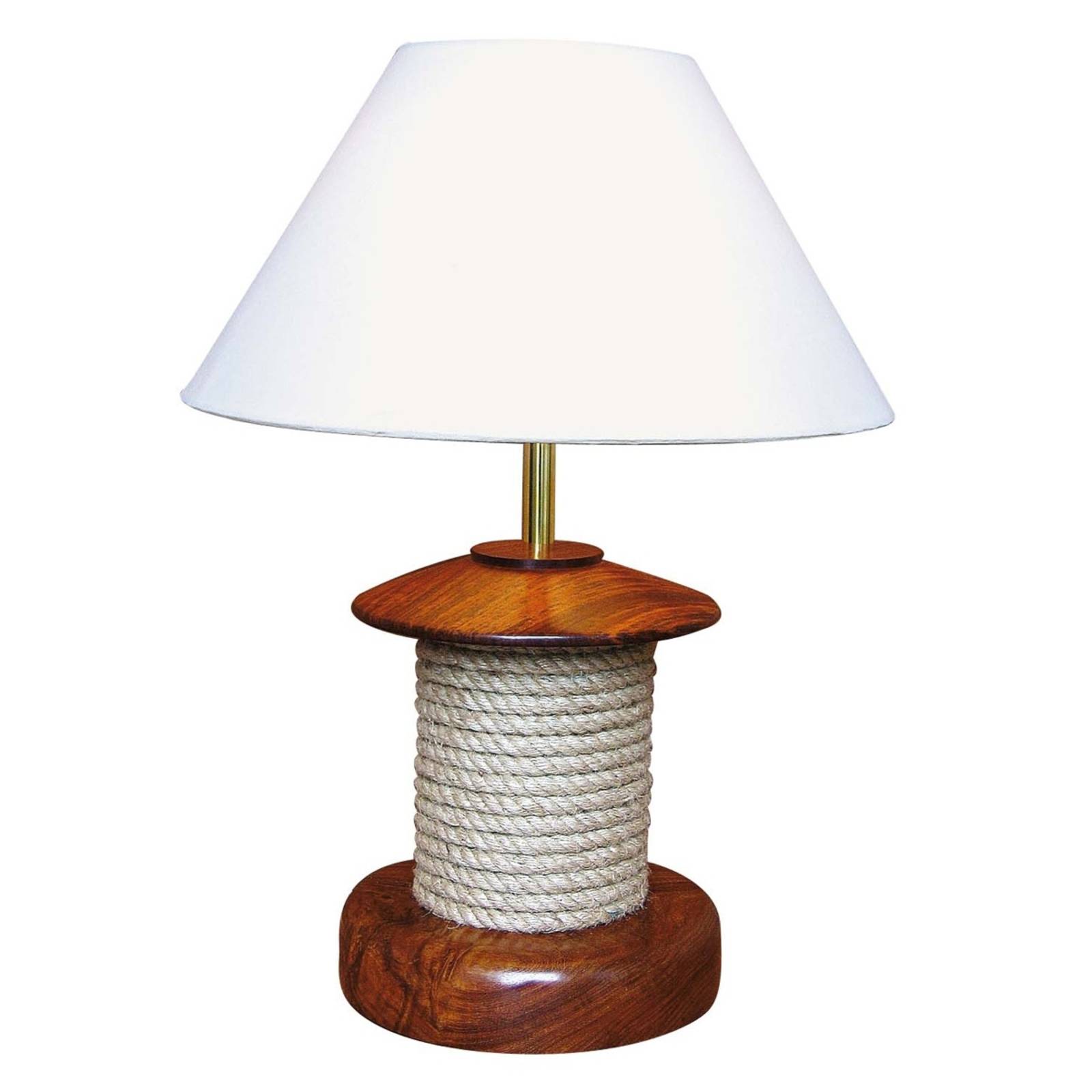 Image of Stupéfiante lampe à poser PULLEY bois 4250815506853