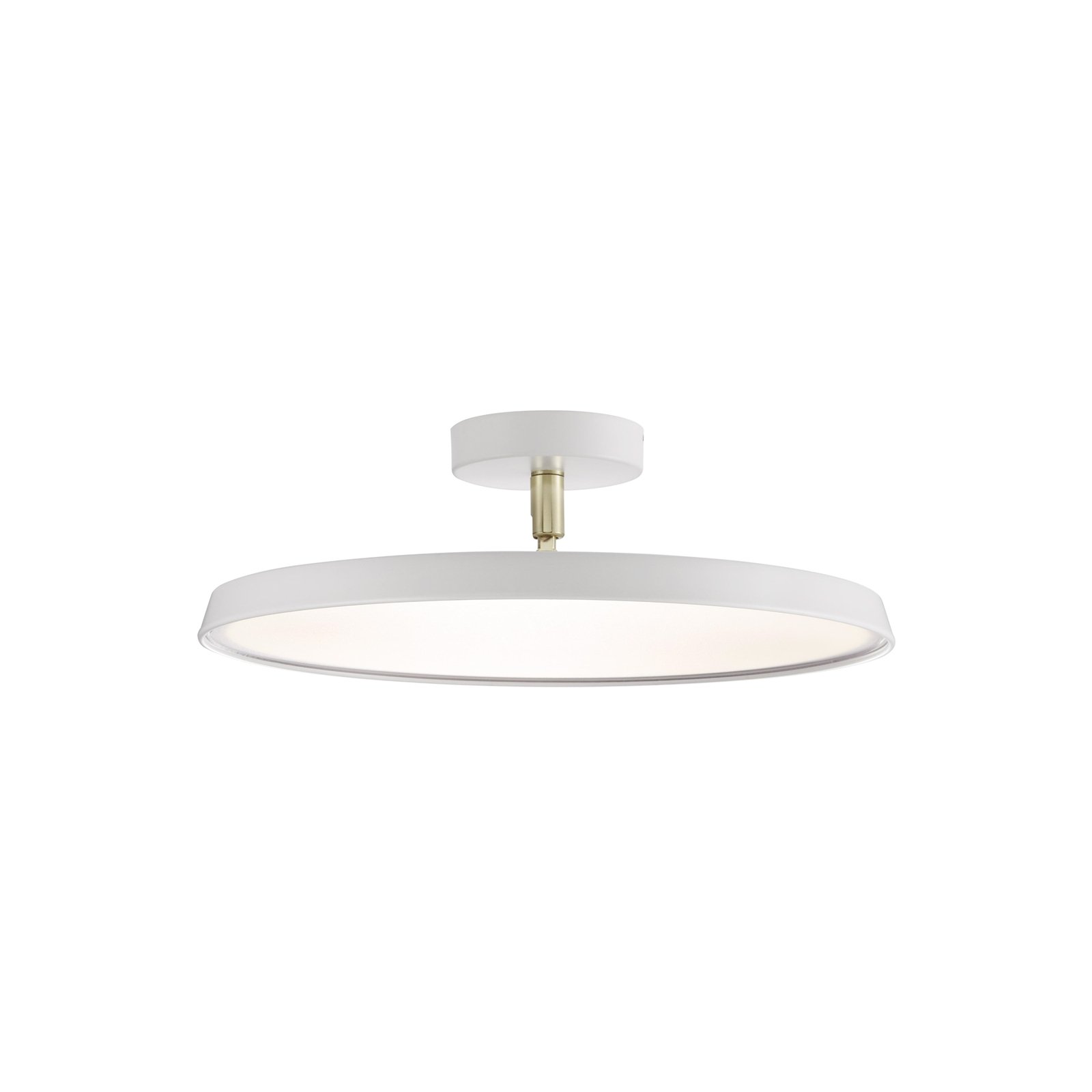 LED stropna svetilka Kaito 2 Pro, Ø 40 cm, bela, razmik