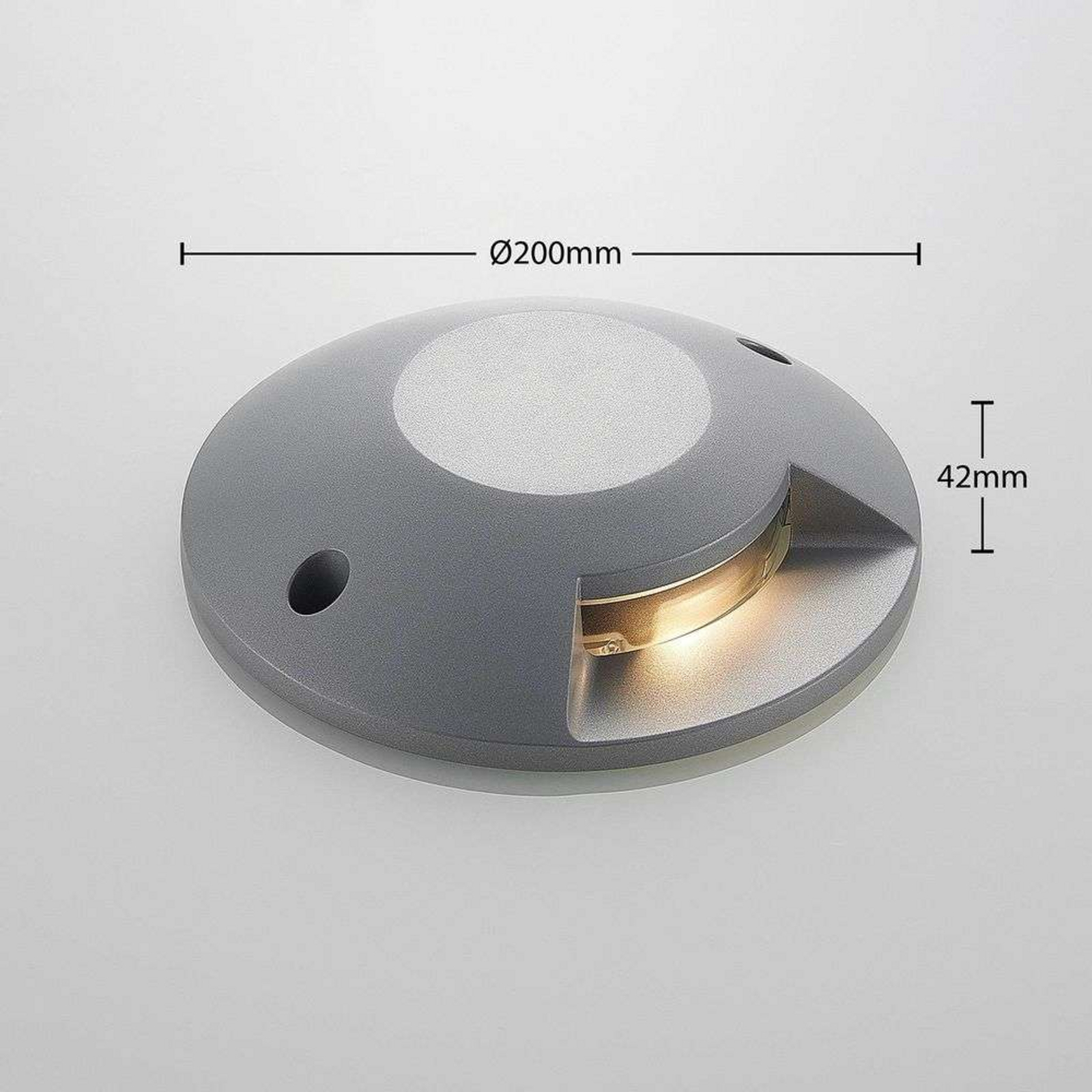 Jeffrey LED Recessed Ground Spot Silver - Lucande