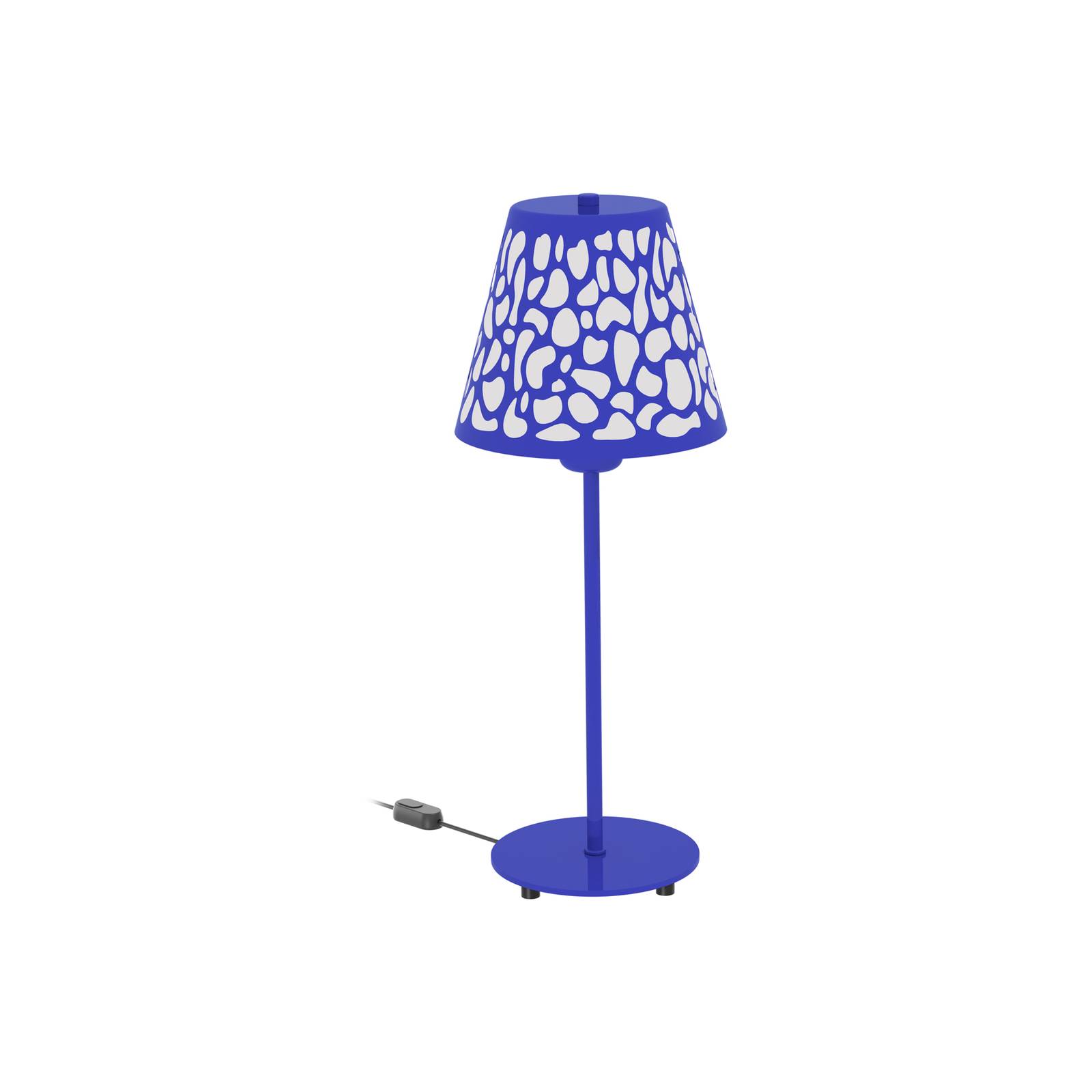 Image of Aluminor Nihoa lampada tavolo perforata blu/bianco