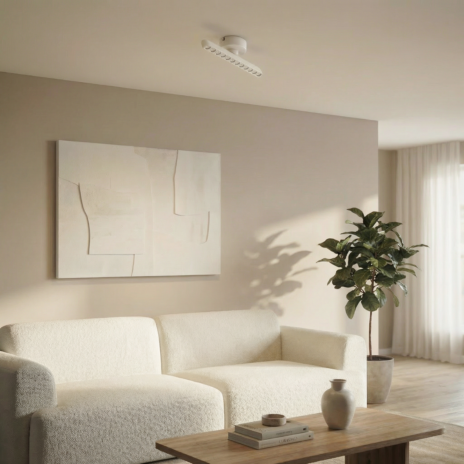 Lindby LED spotlight Eldrin, white, 1-bulb, light points