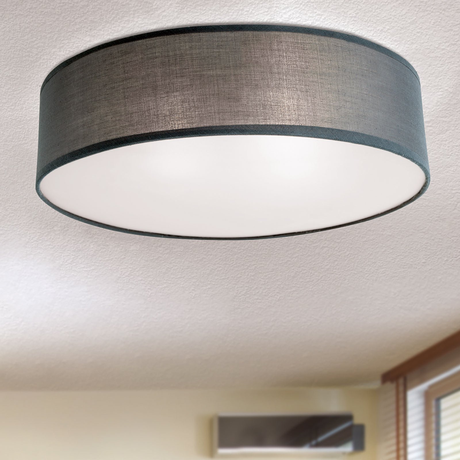 Seda fabric ceiling light, grey