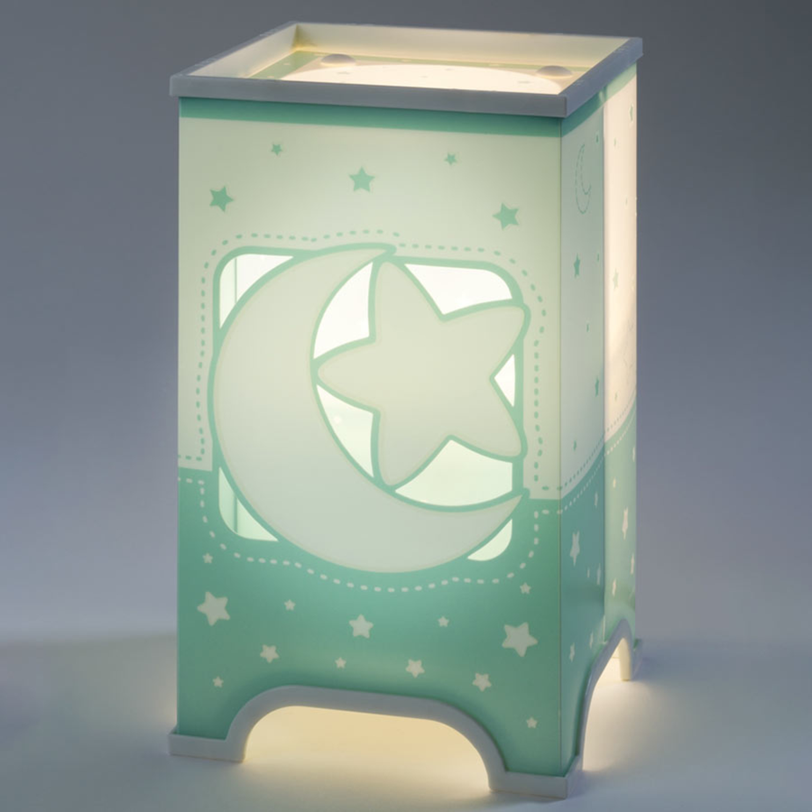 Dalber Mint green Night Sky LED table lamp, for Children's Room, plastic, E14, 1 W, energy efficiency: A, W: 12.5 cm, H: 21.5 cm
