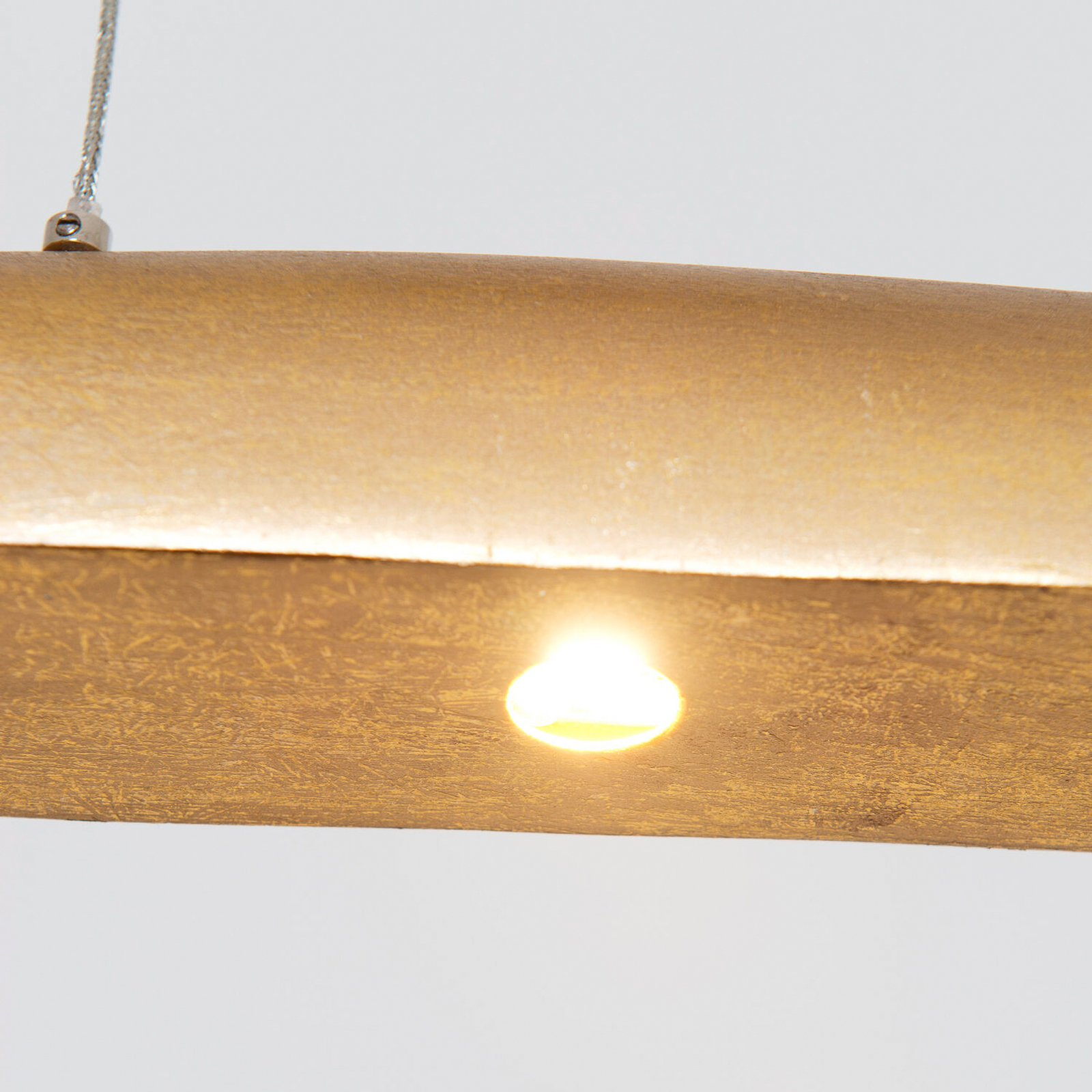 LED hanglamp COSTELLAZIONE, goud, lengte 122 cm, metaal, dimbaar