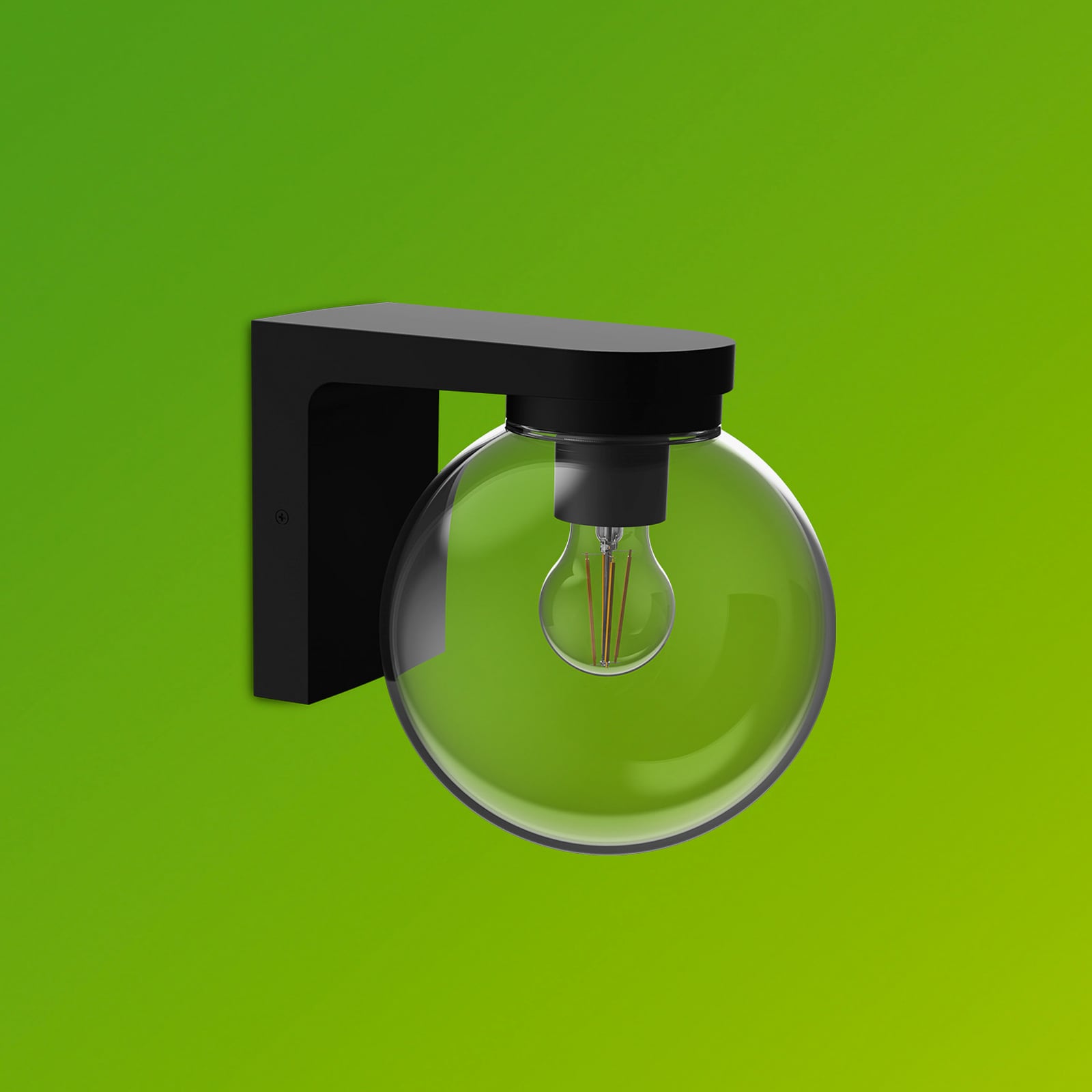 Philips Ulio kültéri fali lámpa, fekete, fém, IP44, E27