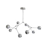 Drop Globe lysekrone, krom, 150 cm, E14 – 101 Copenhagen