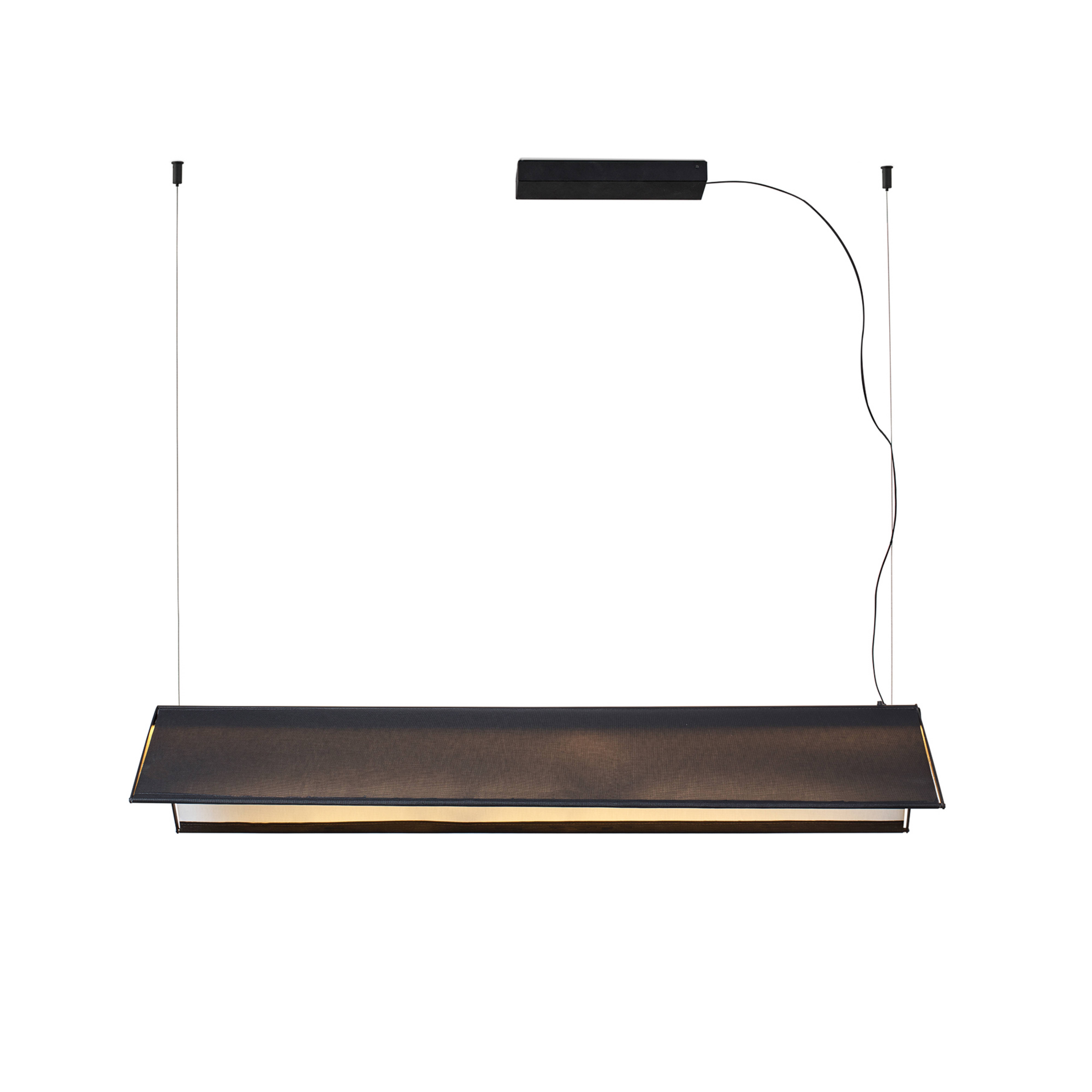 Suspension LED Ludovico Surface, 115 cm, noir