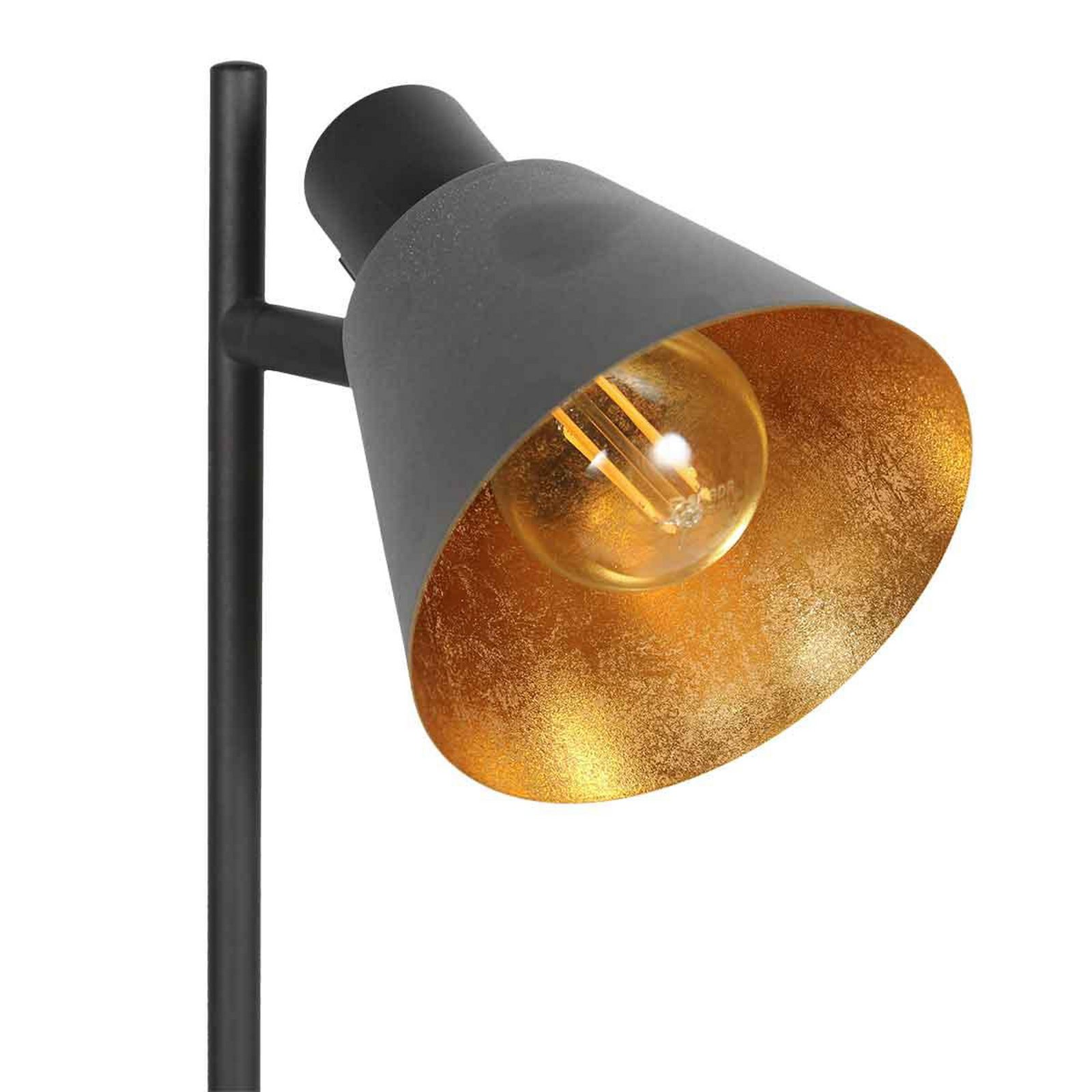 Oeroe table lamp, 1-bulb, black, metal, E14