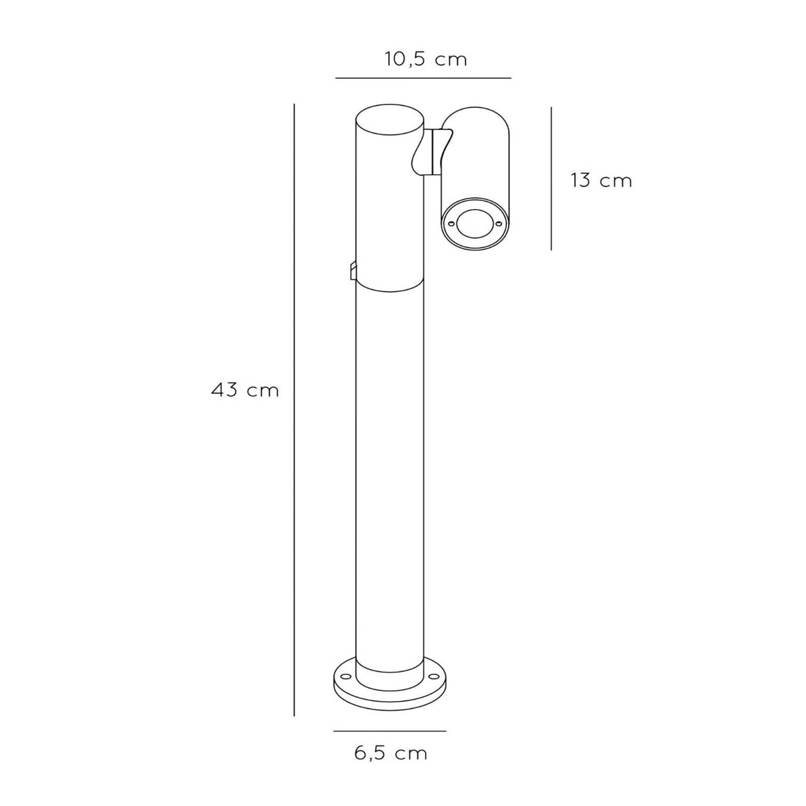 Słupek oświetleniowy LED Tatium, antracyt, 43 cm, aluminium, IP65