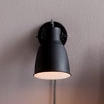 Wandleuchte Adrian mit Kabel und Stecker anthrazit