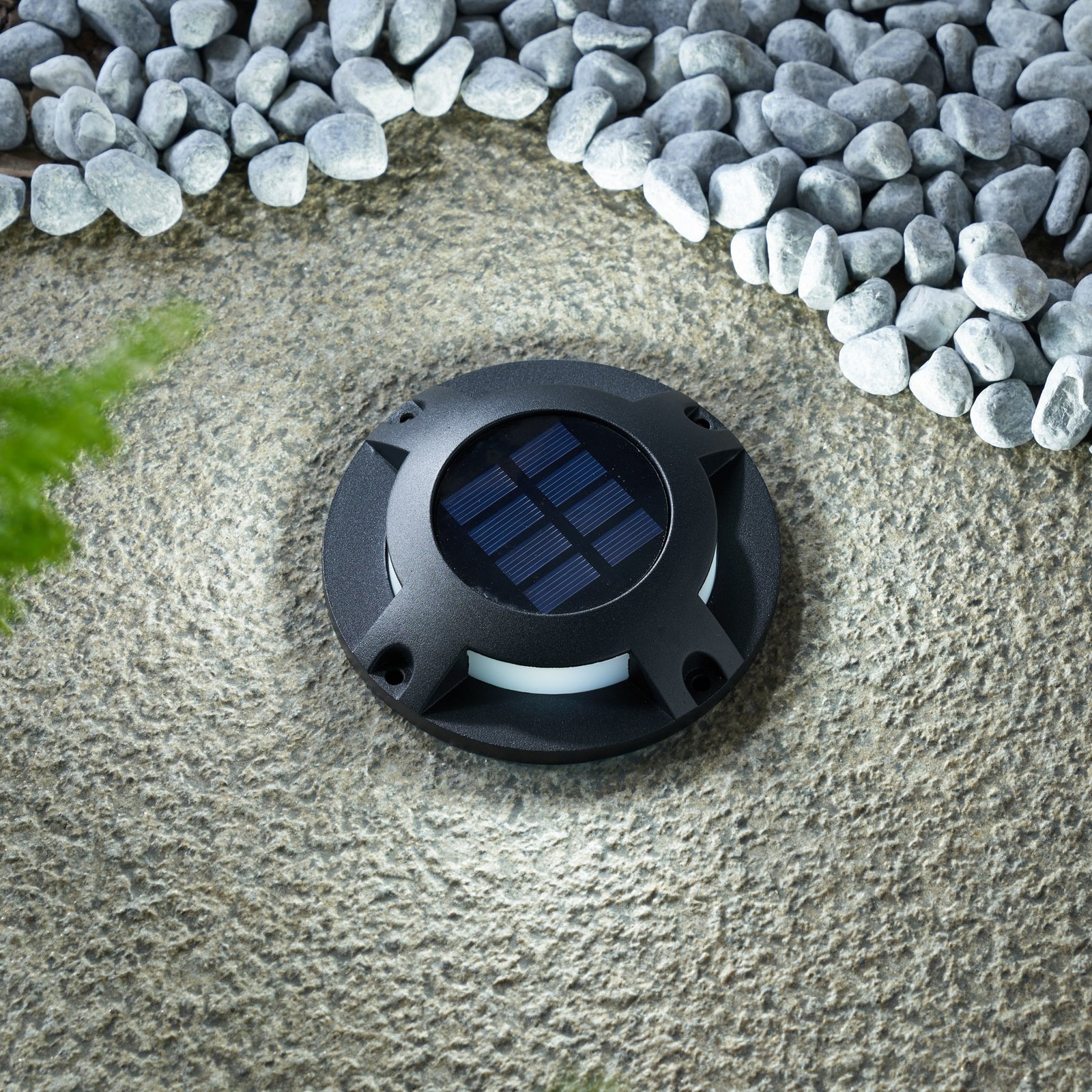 Prios LED foco de suelo solar Selius, gris oscuro, IP67