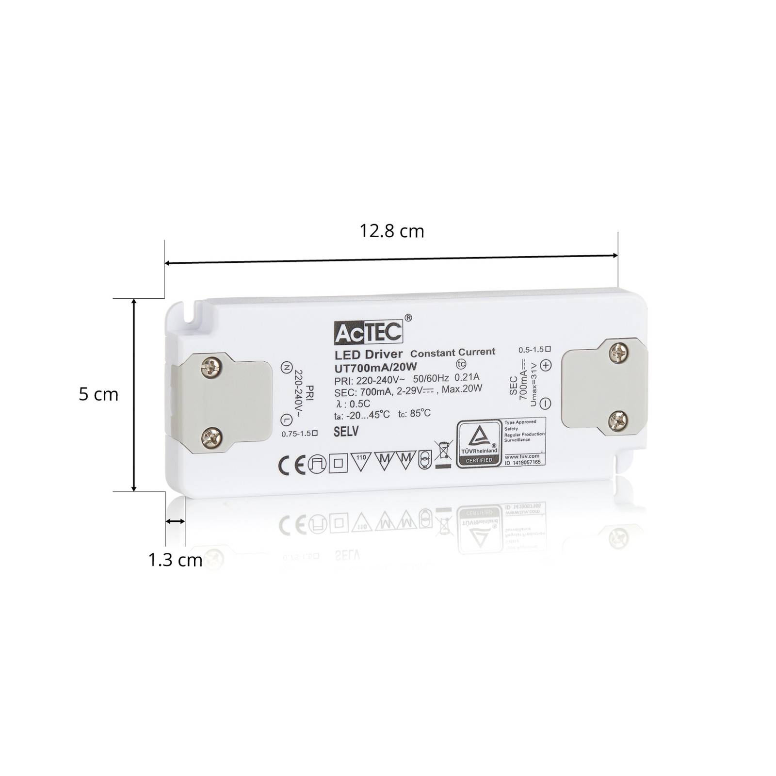 AcTEC Slim sterownik LED CC 700mA 20W