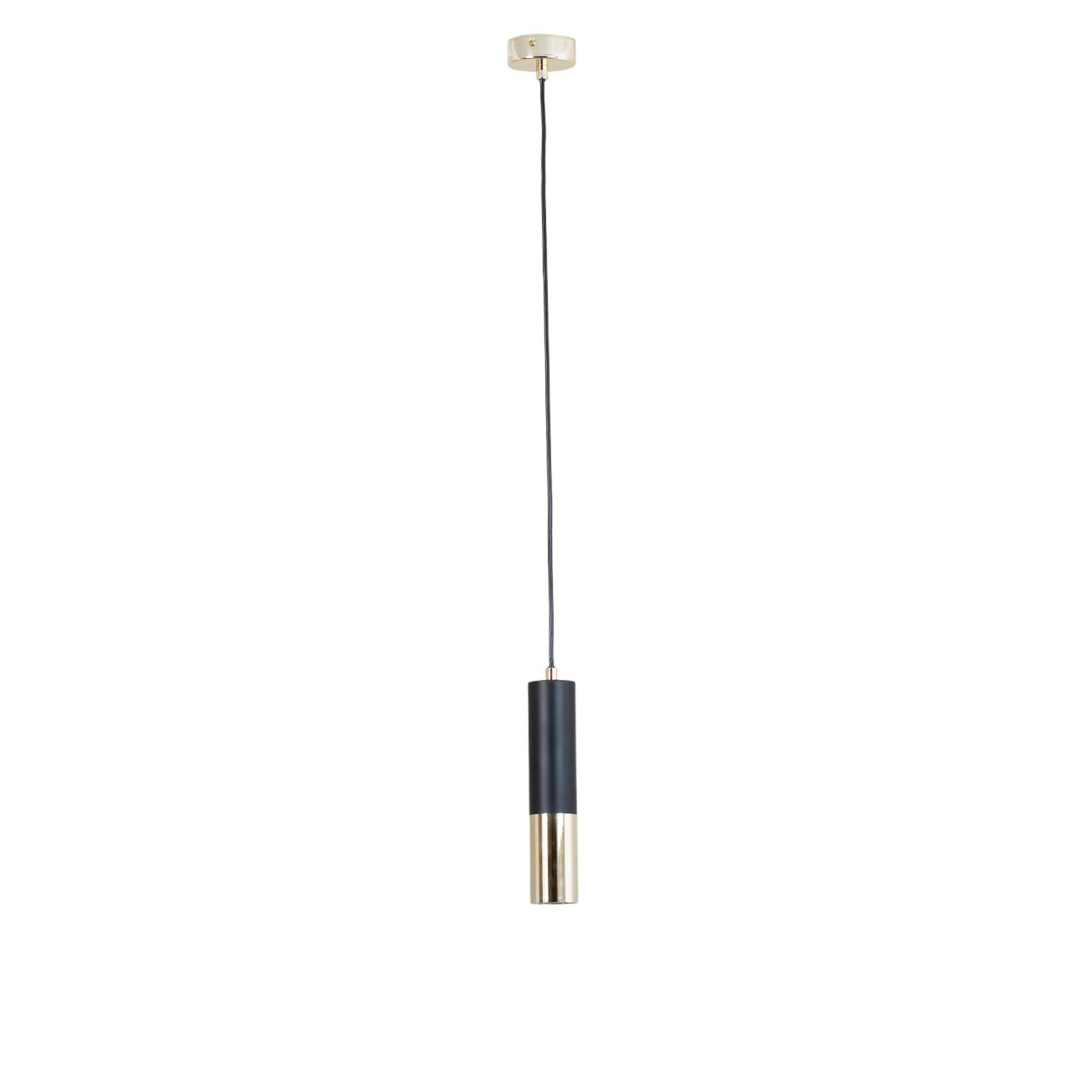 Lampada a sospensione Orino, nero/oro, metallo, GU10