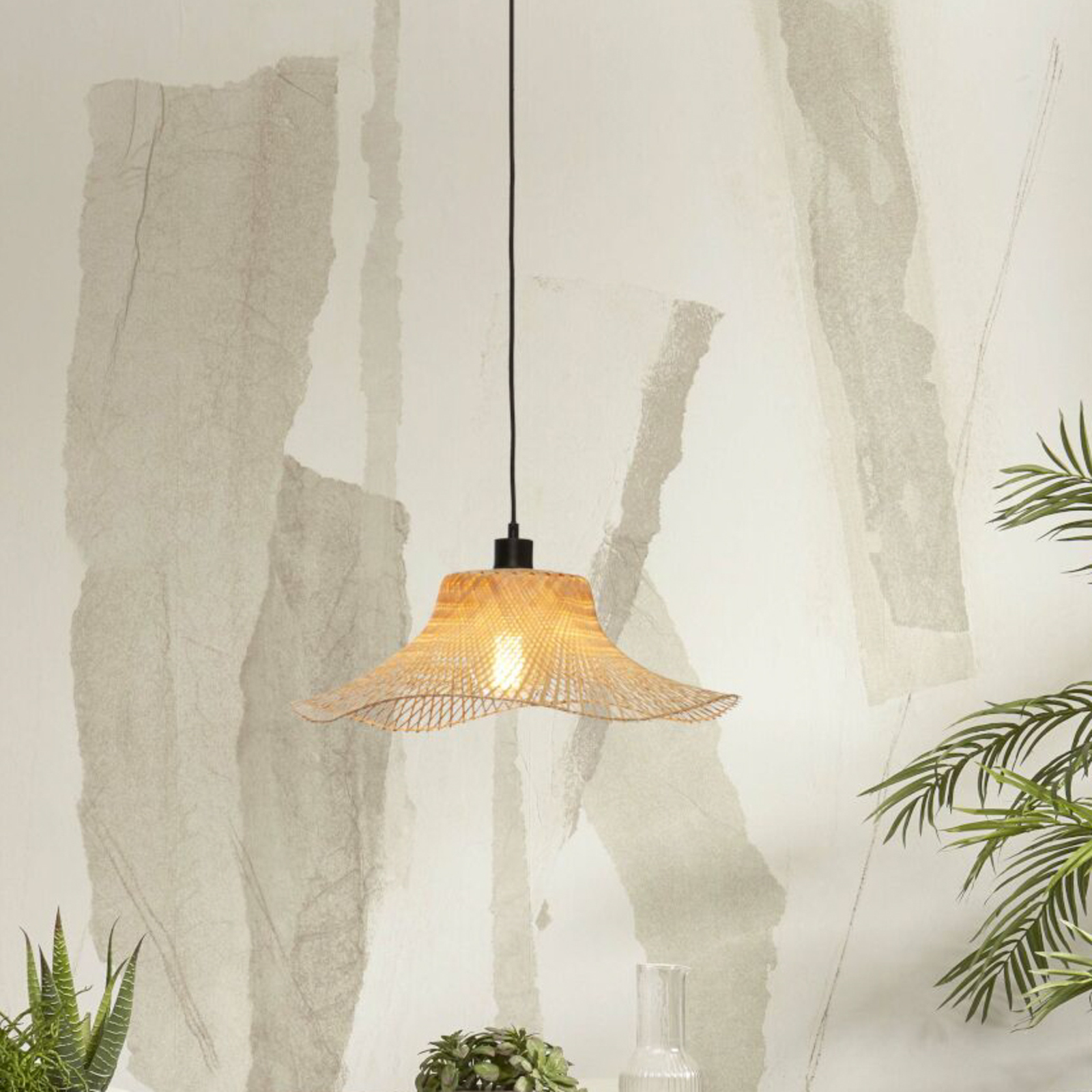 GOOD & MOJO Ibiza hängande lampa Ø 50 cm naturlig