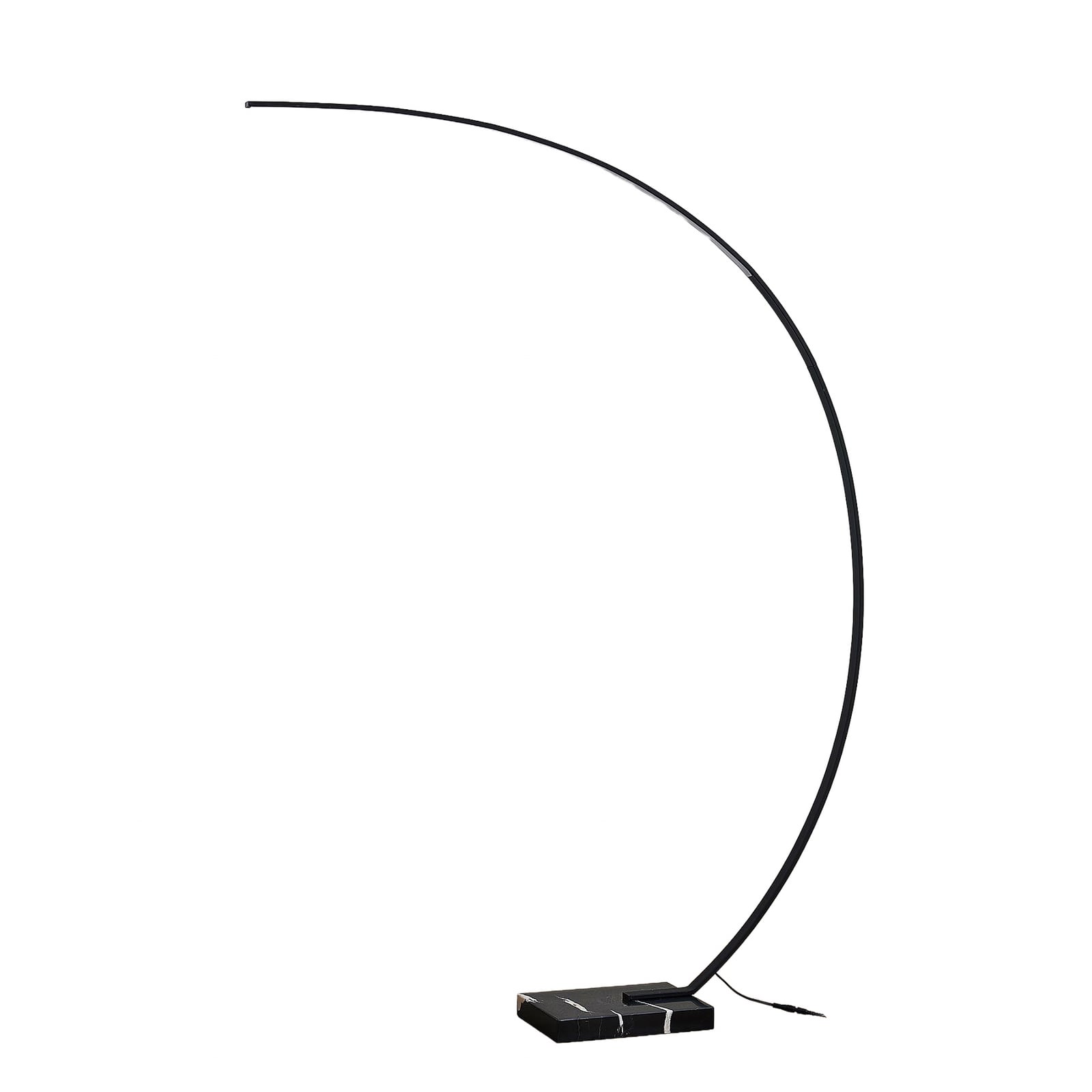Lindby LED-buelampe Kendra, svart, aluminium, høyde 180 cm Lindby LED-buelampe Kendra, svart, aluminium, høyde 180 cm