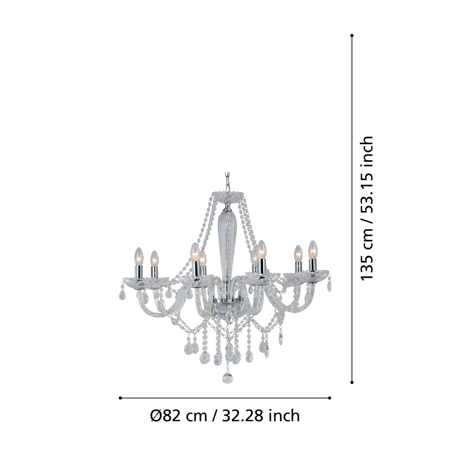 Decorative Basilano chandelier
