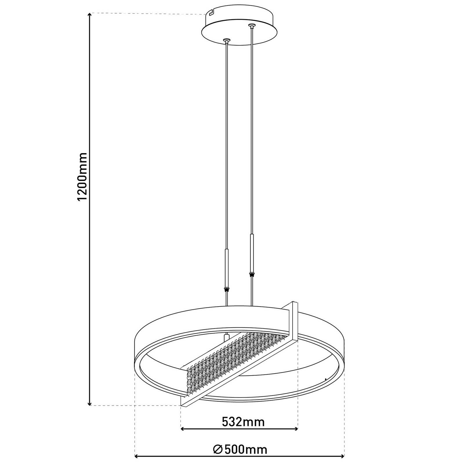 LED-Hängeleuchte Yvaris, silber, CCT, Fernbedienung günstig online kaufen