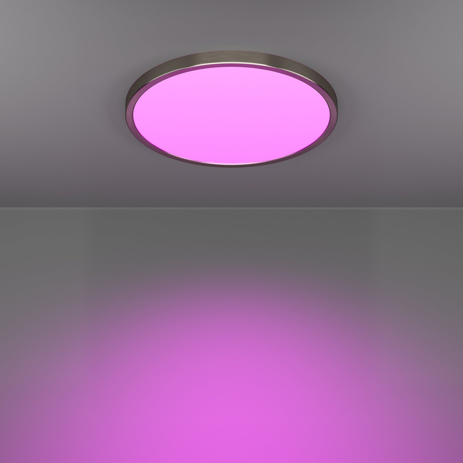 Lysekrone Edale, 6 stoffskjermer cappuccino, rund