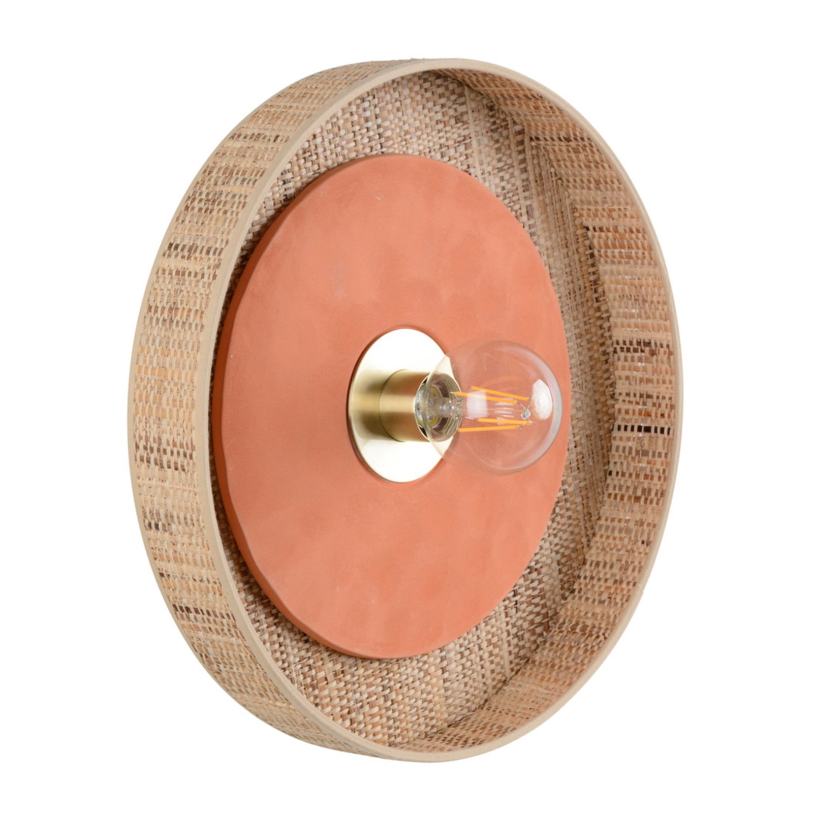 Portinatx Wandleuchte terracotta, Ø40cm - MARKET SET Portinatx Wandleuchte terracotta, Ø40cm - MARKET SET