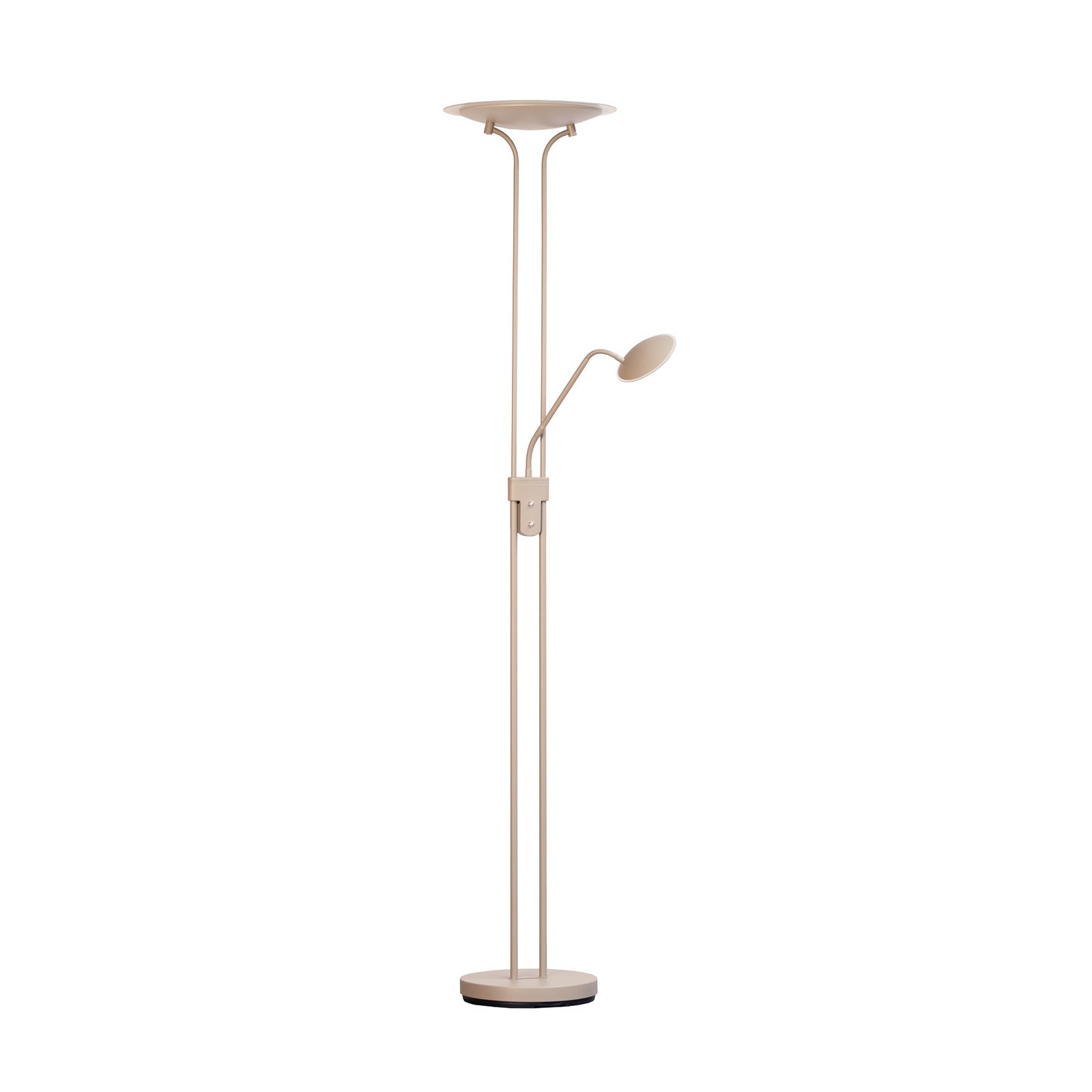 Candeeiro de pé LED Tallri, greige Altura 180 cm 2 lâmpadas CCT Touchdim