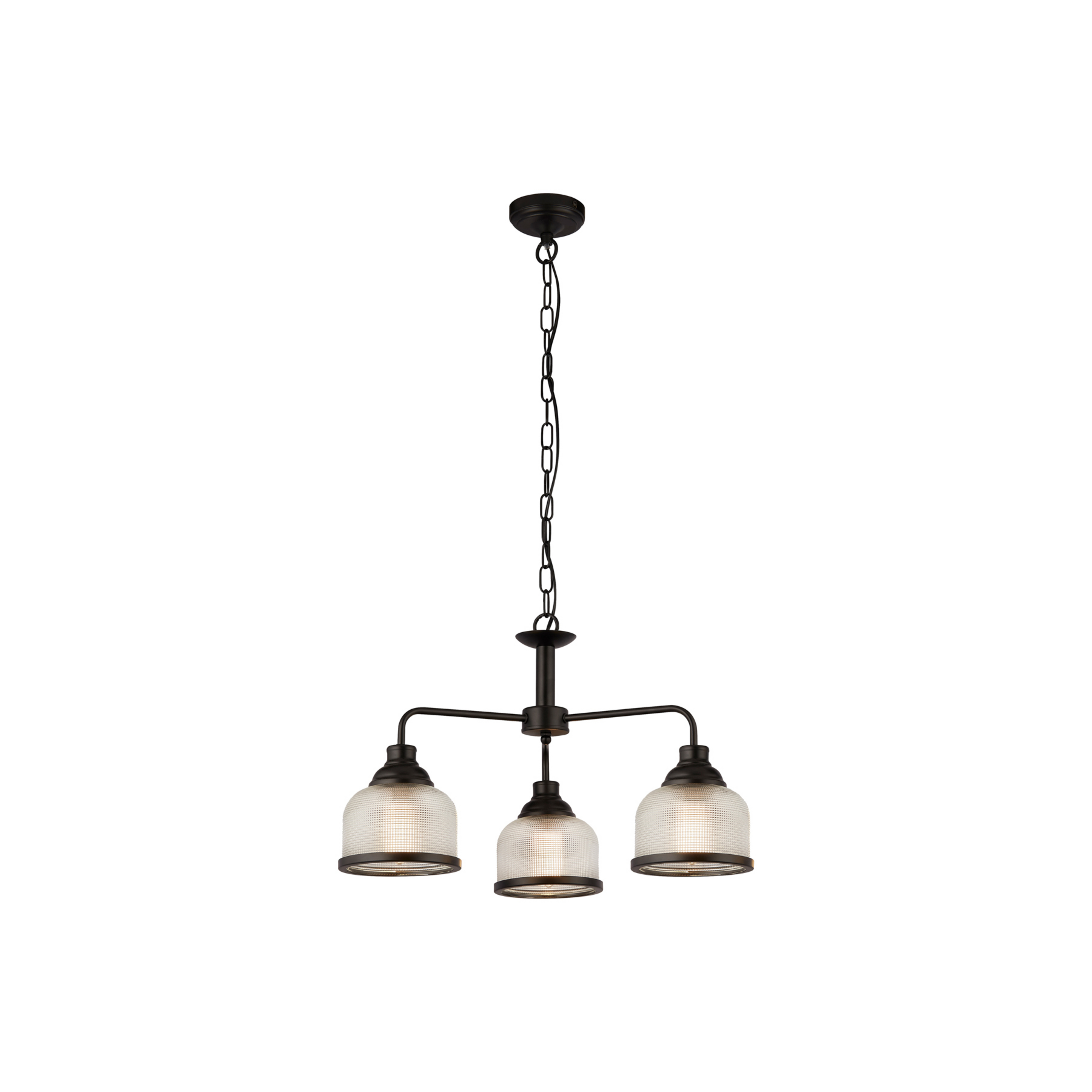 Candeeiro suspenso Highworth, 3 lâmpadas, descentralizado