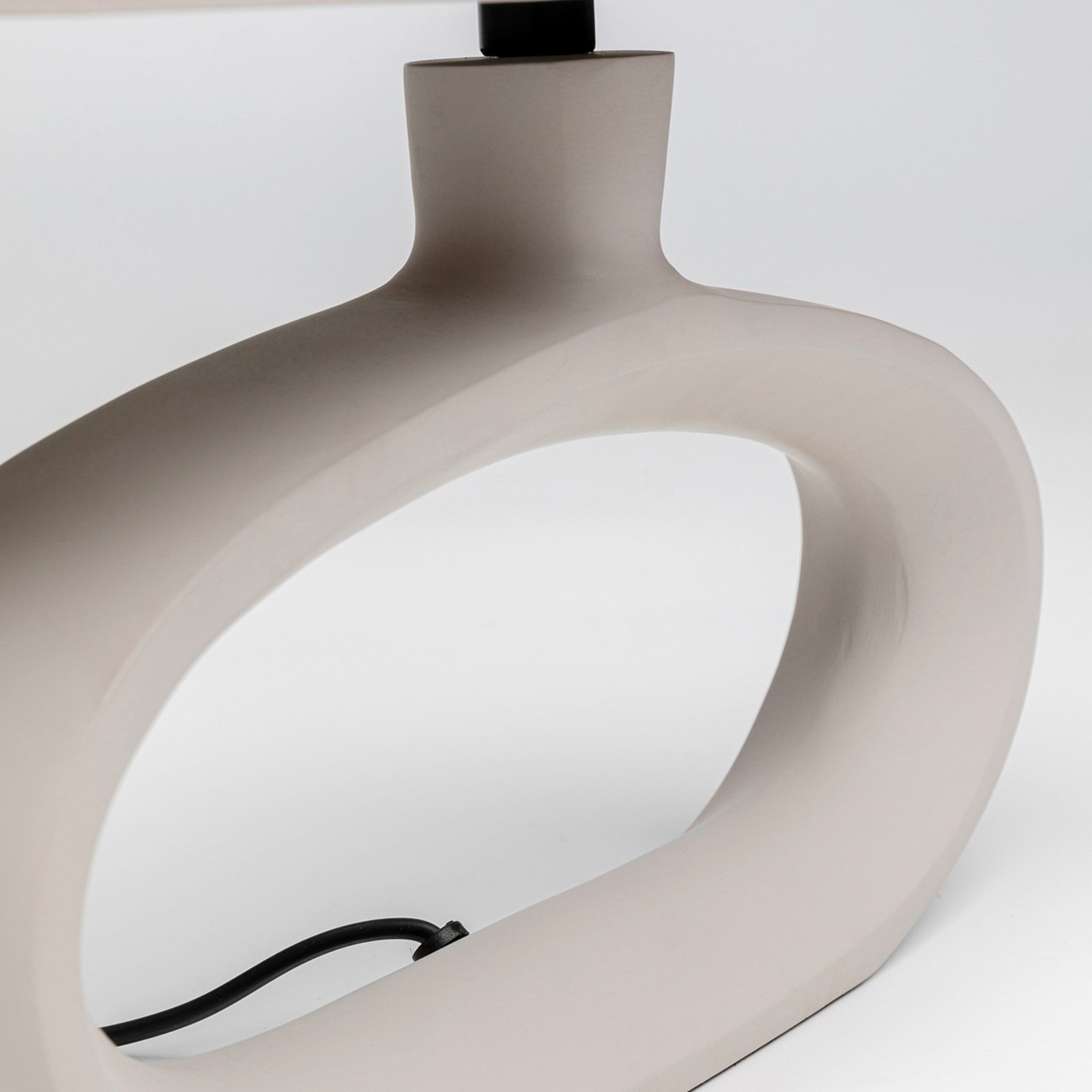 Kare namizna svetilka Suki, bež, kovina, 26 cm, E14