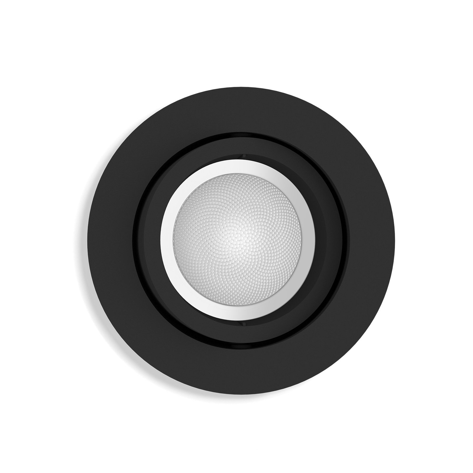 Philips Hue LED recessed spotlight Centura, black, Ø 9 cm, CCT RGB