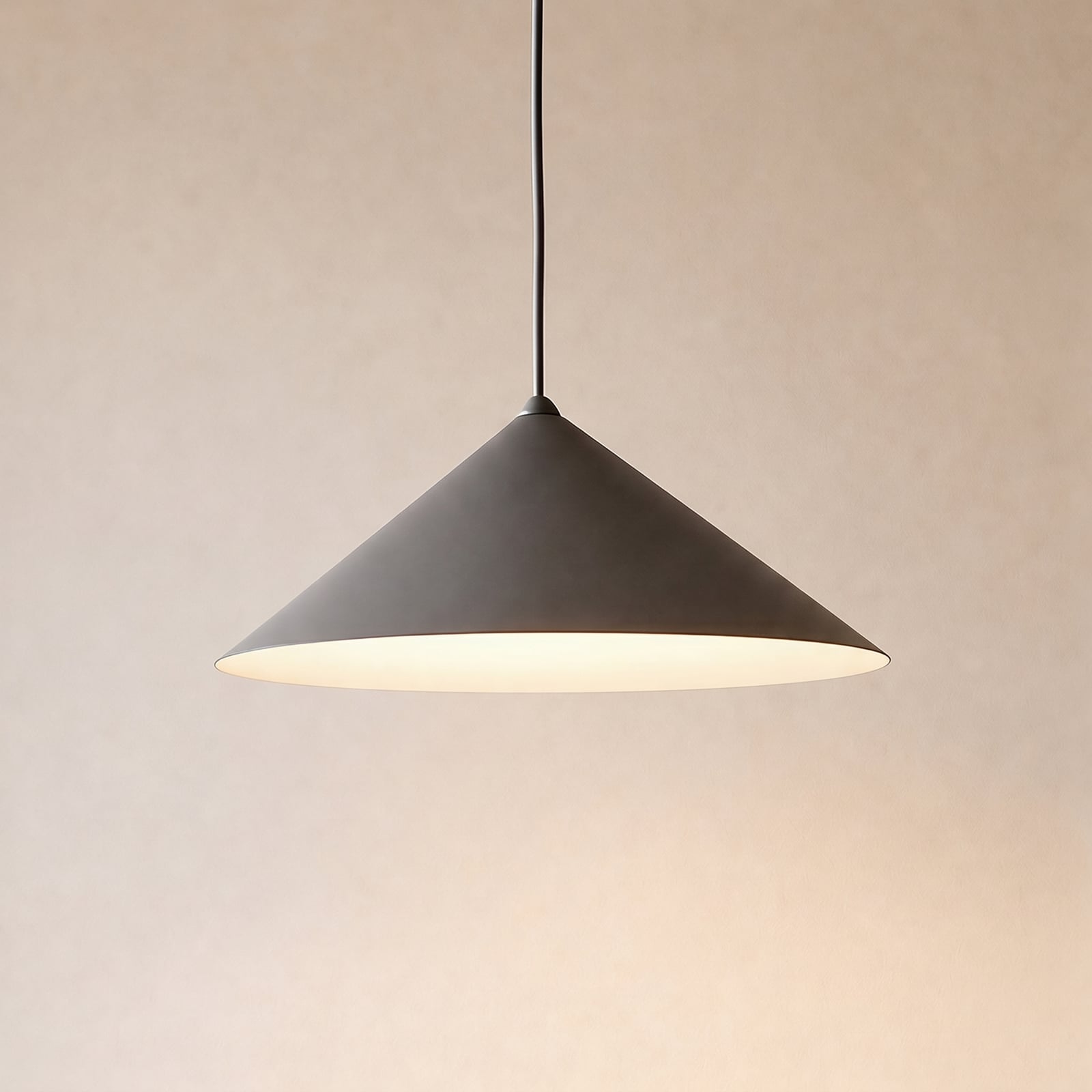 Závěsné světlo Lume L, hnědé, kov, Ø 40 cm, GX53