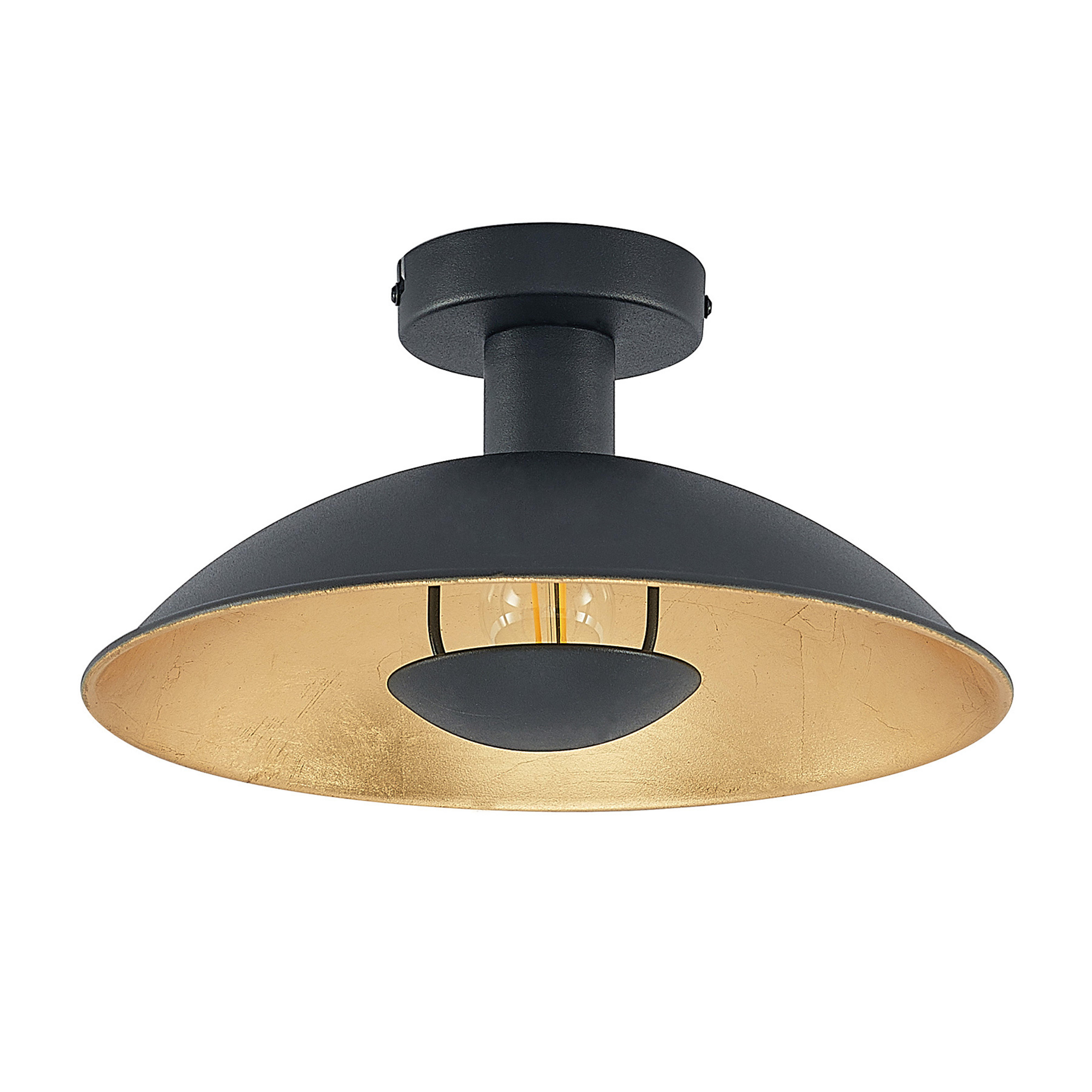 Narisara Stropna lampa Ø30 Crna/Zlato - Lindby