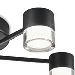 Helestra Kala LED plafondlamp, zwart, 7-lamps