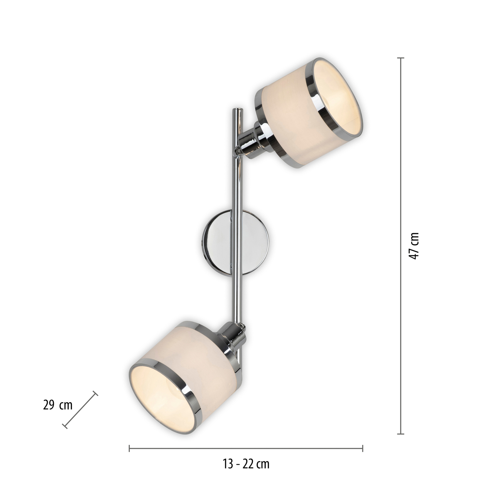 Accor plafondspot, 2-lamps