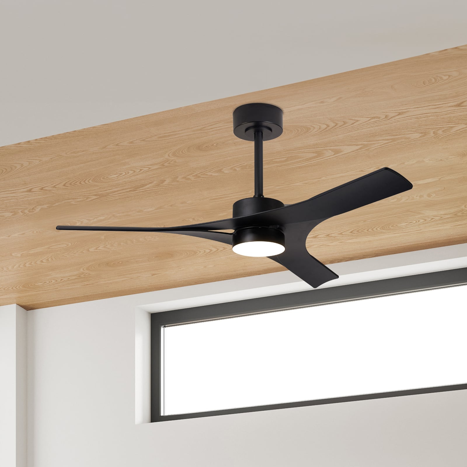 Thai LED-Deckenventilator, schwarz, DC leise, CCT - Mantra