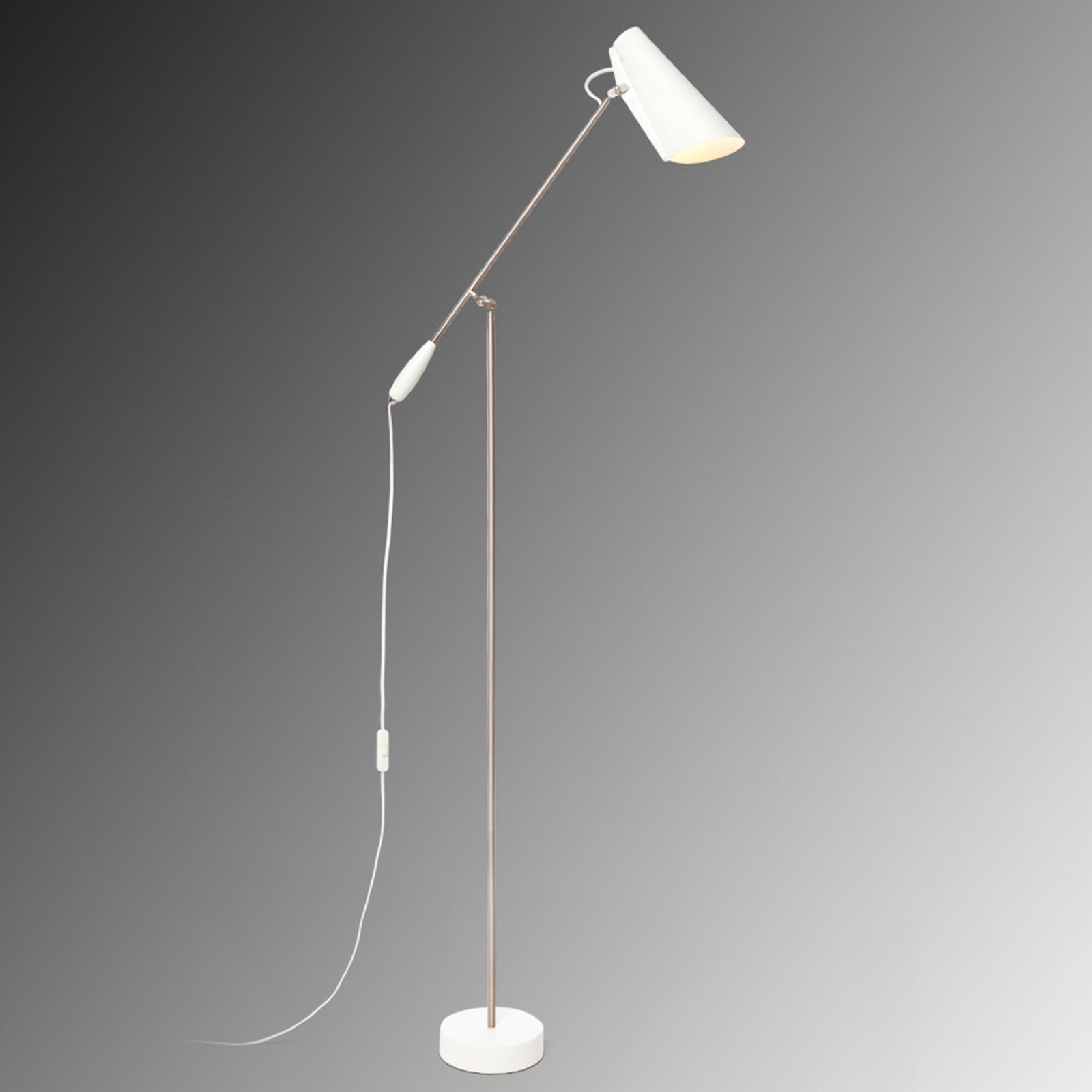 Northern Birdy retro floor lamp, white