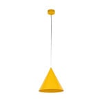 Cono pendant light, 1-bulb, Ø 25 cm, yellow, E27